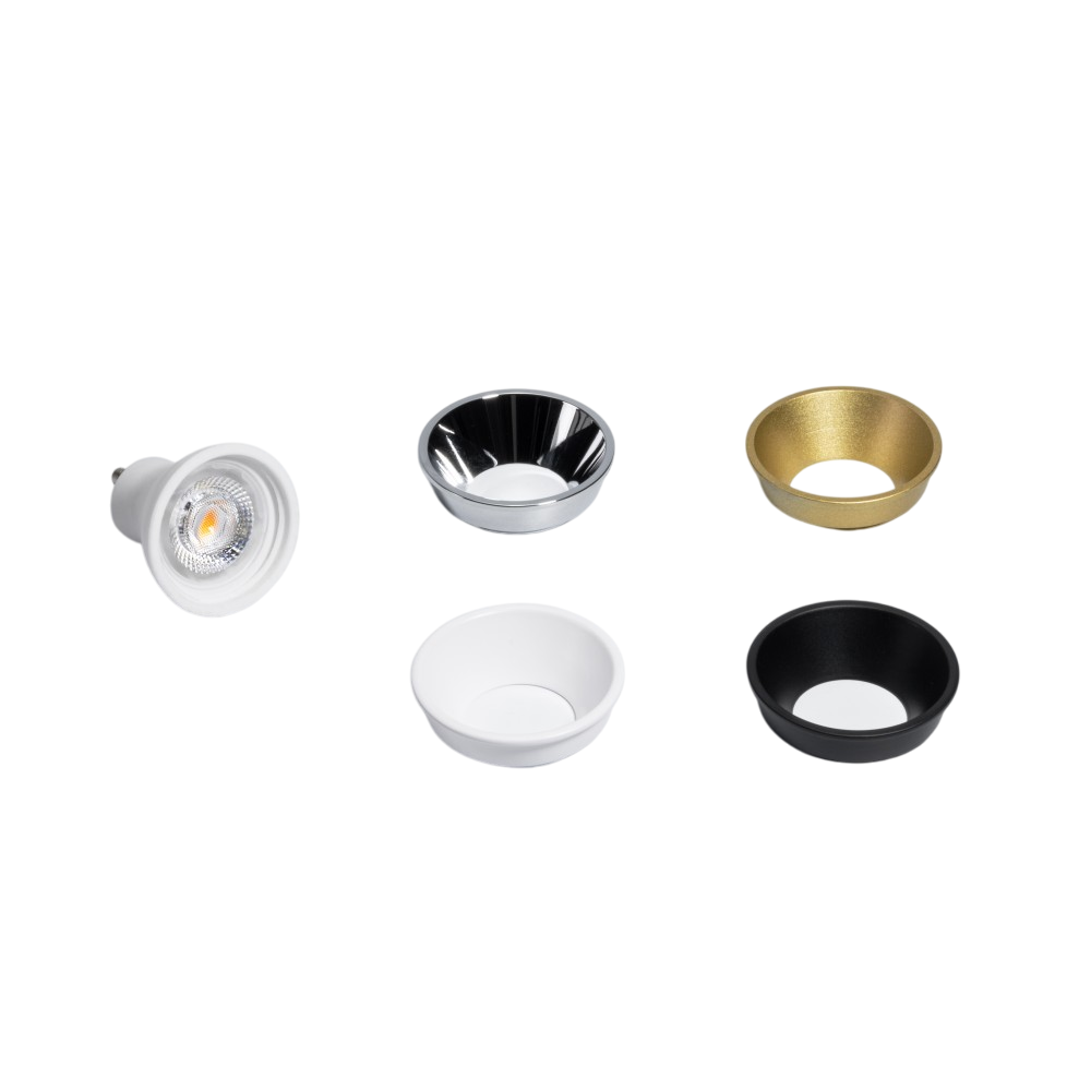LED лампа GU10 V1 8W с 36° лъч и сменяем декоративен ринг