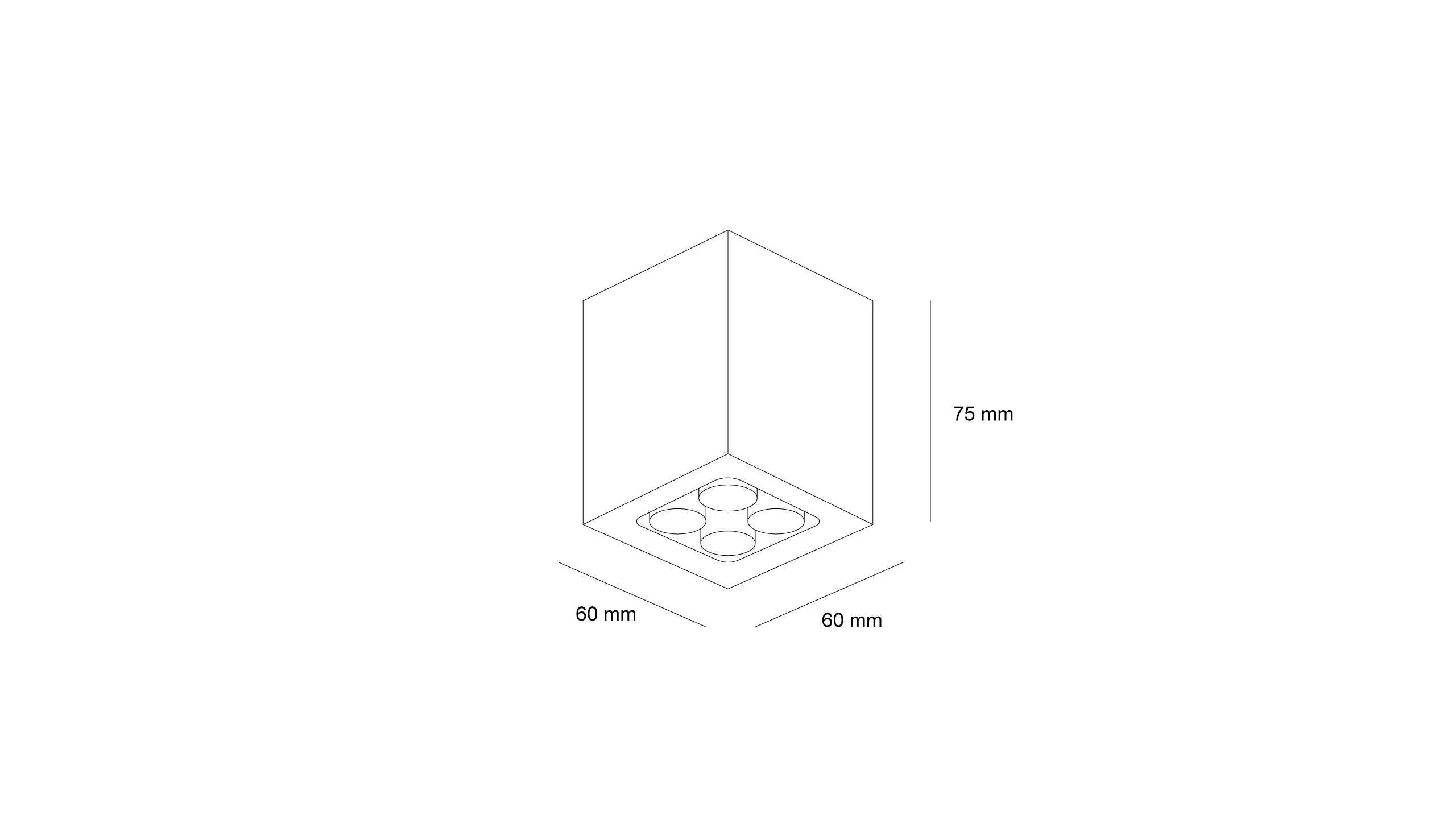LED луна за открит монтаж Clamp Cube | Квадратна | 8W | 3000K