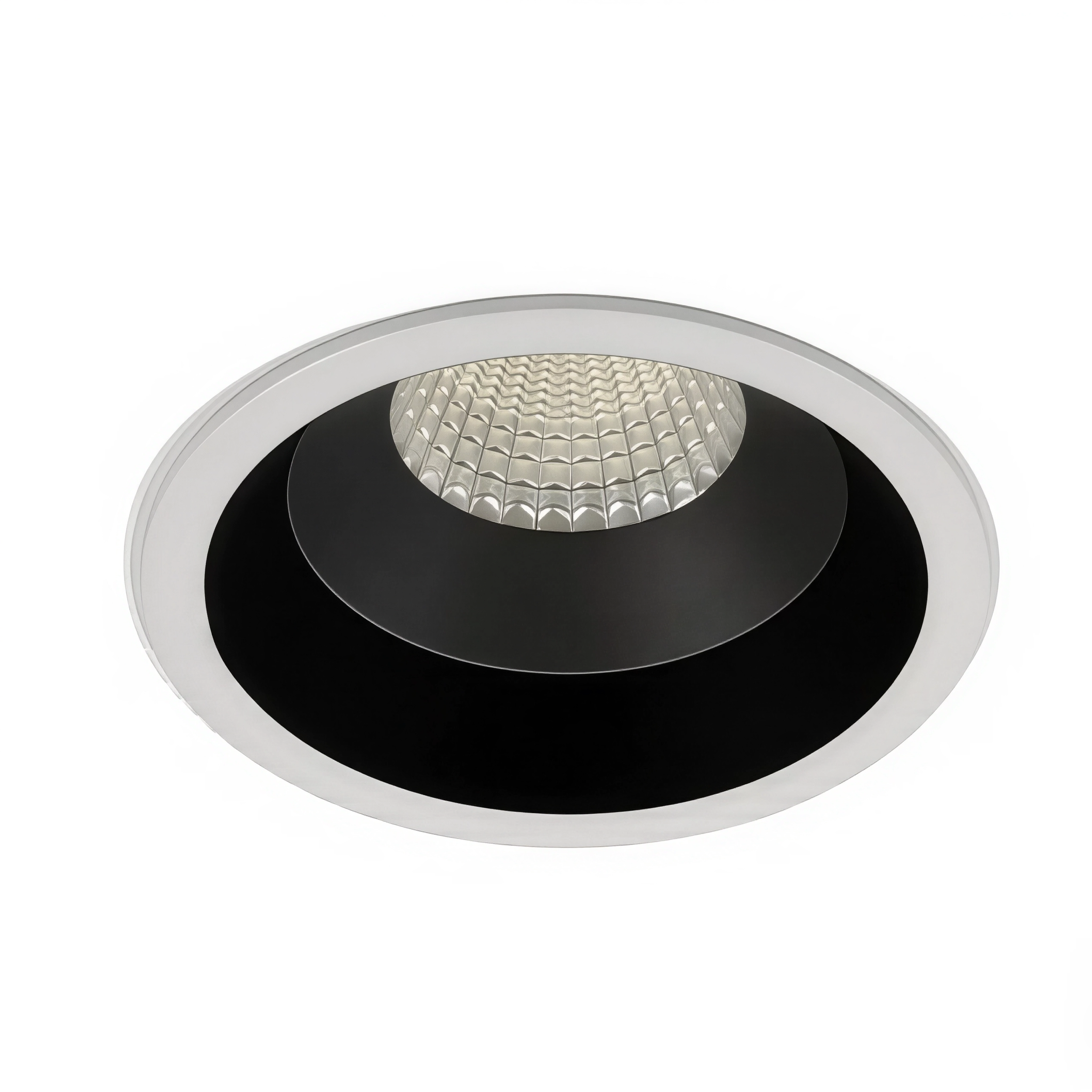 LED луна за вграждане Kros | Черен отражател | 3000K