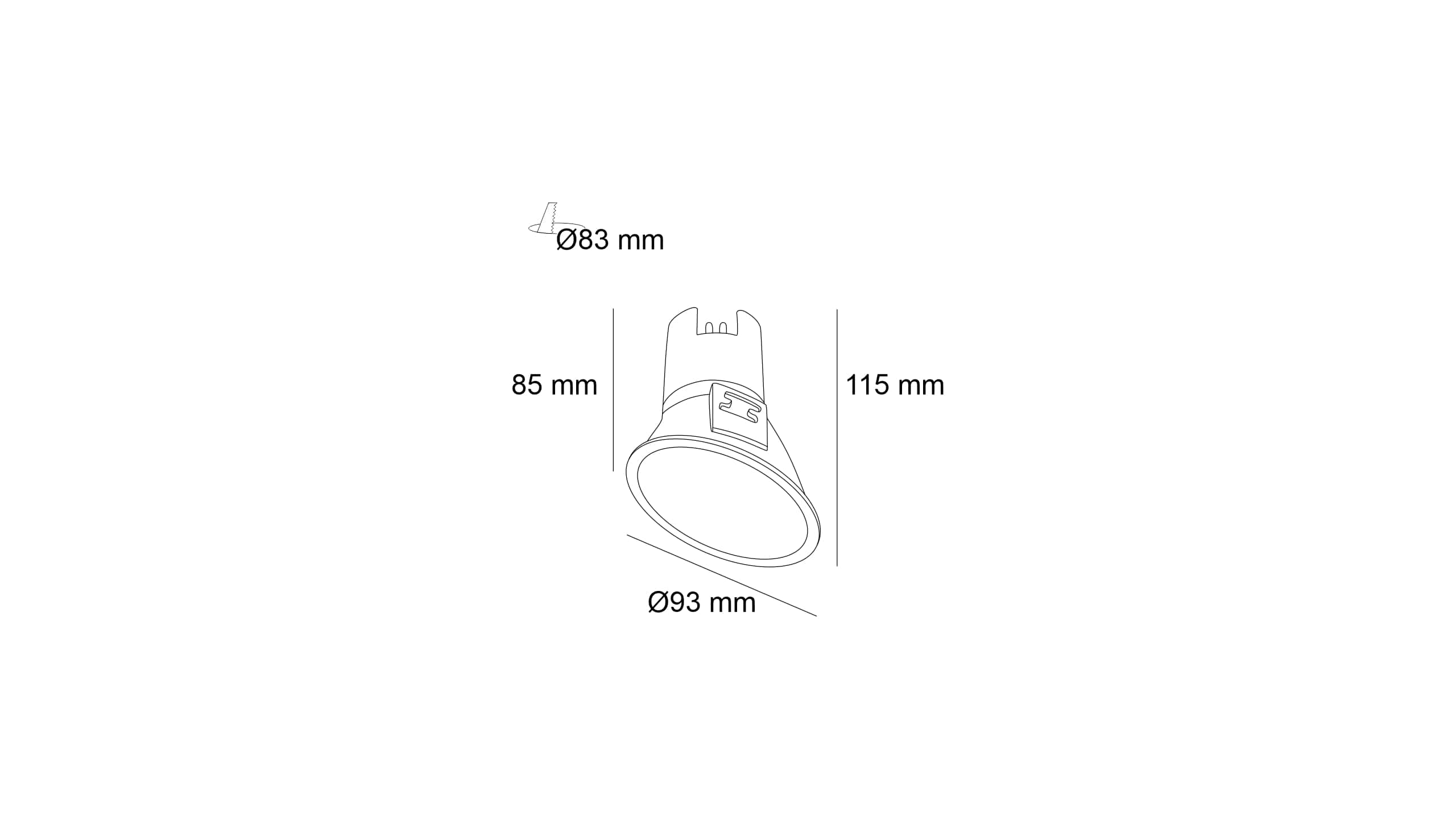 LED луна за вграждане Rotara AS | Без заслепяване | UGR<14 | 10W