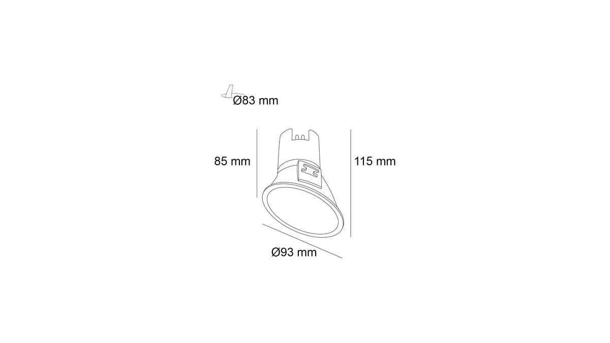 LED луна за вграждане Rotara AS | Без заслепяване | UGR<14 | 10W