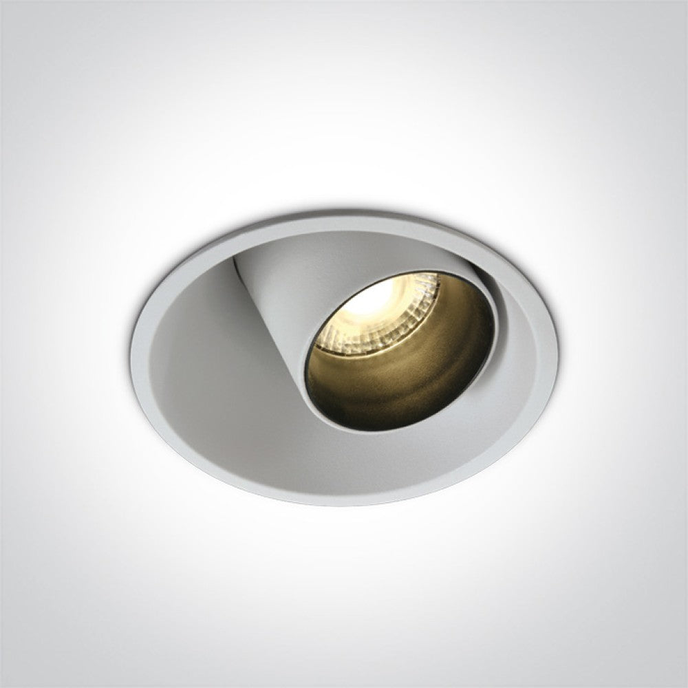 LED луна за вграждане с наклонен корпус One Light | 3000K | 11W