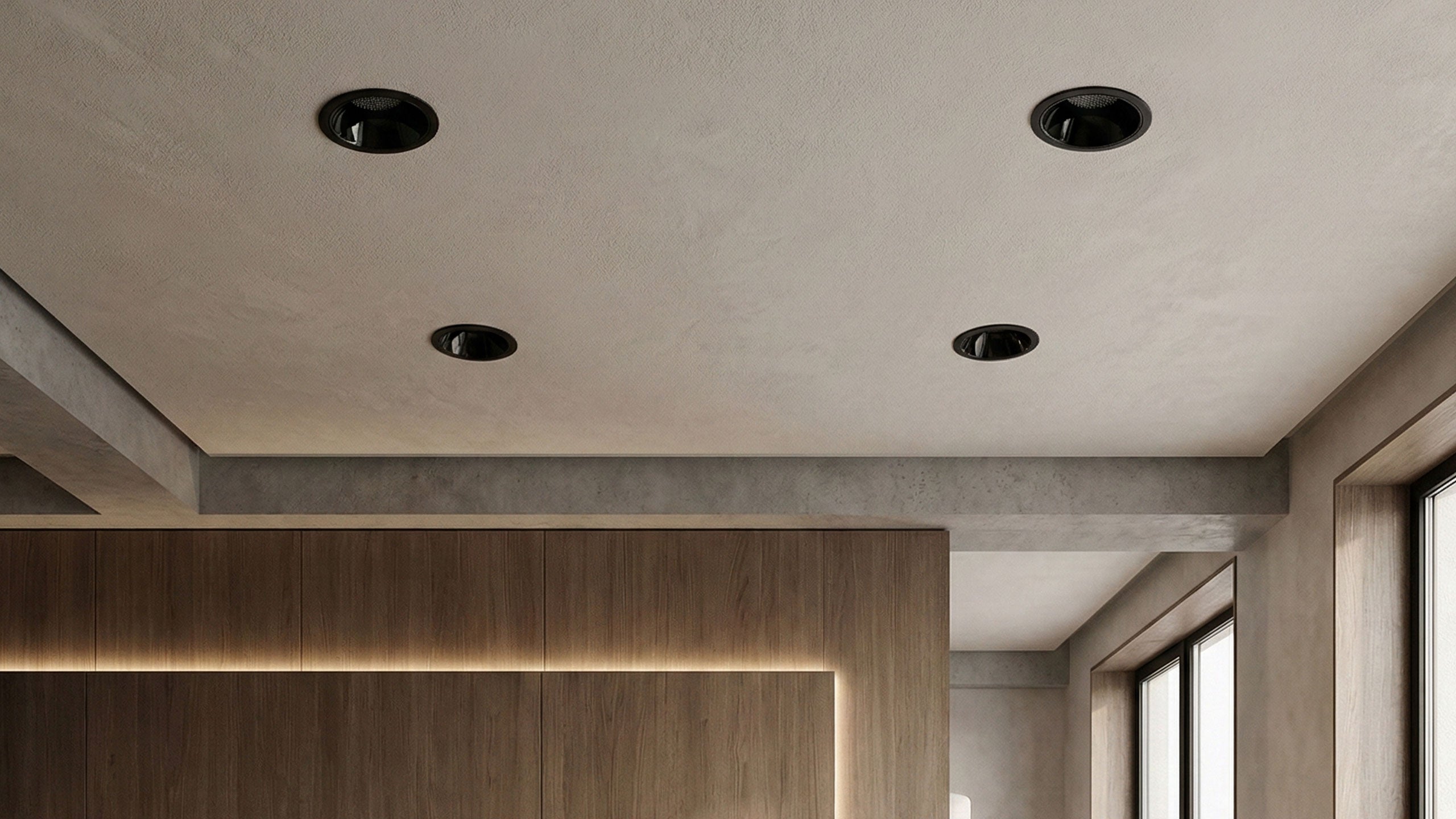 LED луна за вграждане Zara | Черен рефлектор | 20W | IP65