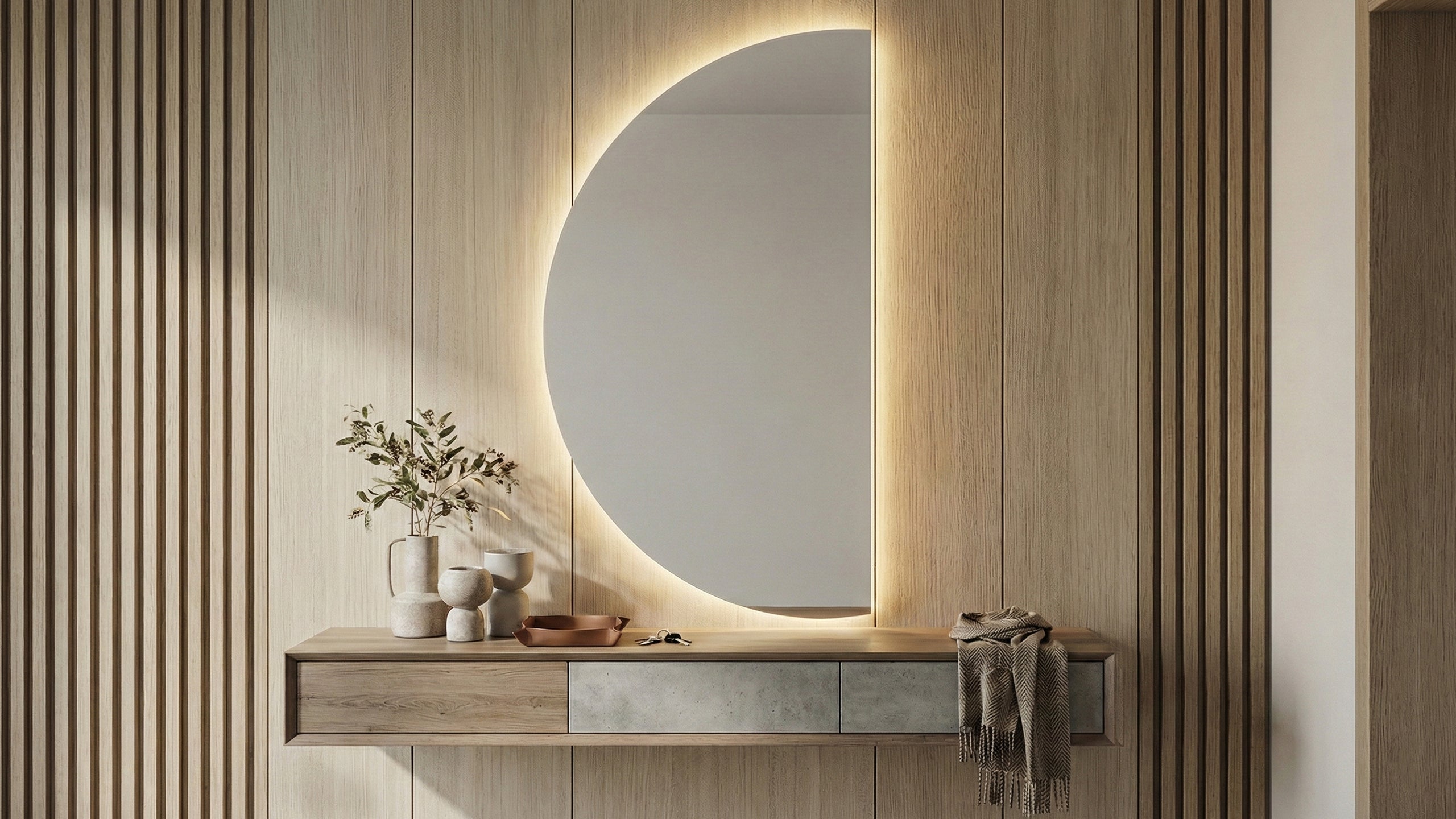 LED огледало Arch 80×120cm | D-образно | Полусфера | Anti Fog | Touch Control