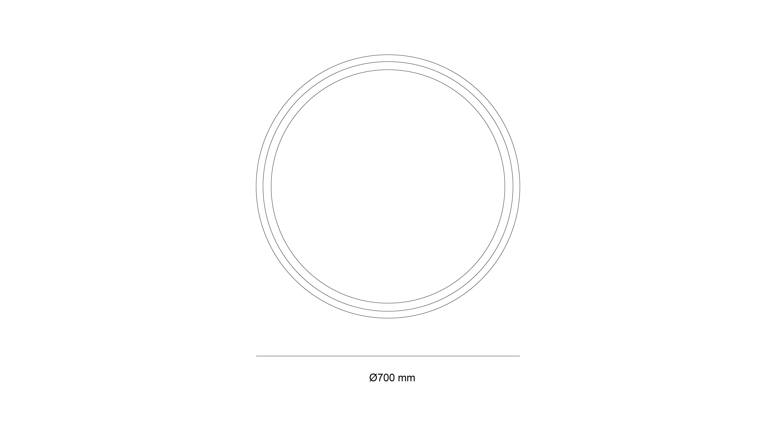 LED огледало Sun 70cm | Двоен пръстен | Anti Fog | Touch Control | IP44