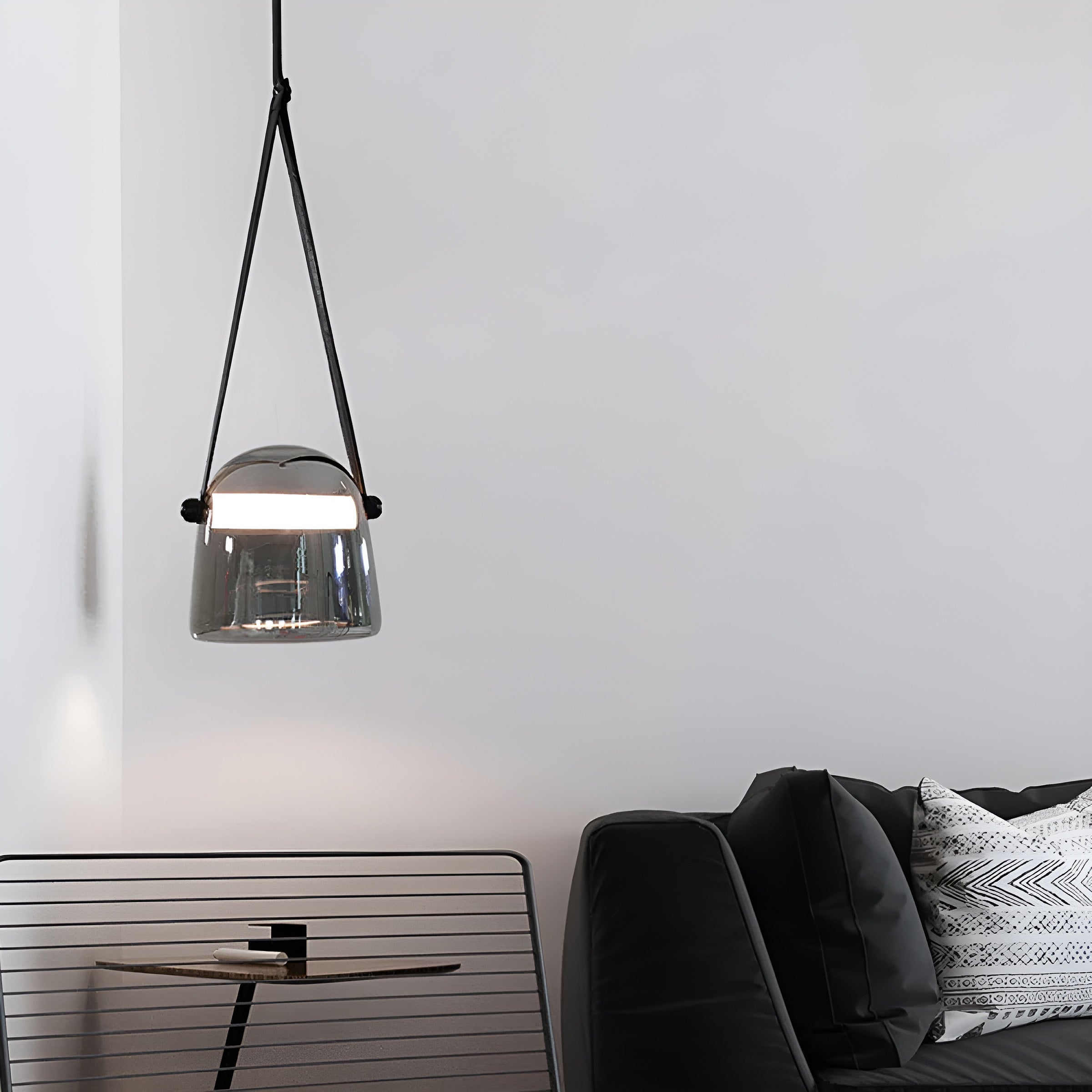 LED пендел Muna 2 | Тип буркан | Опушен | 3000K