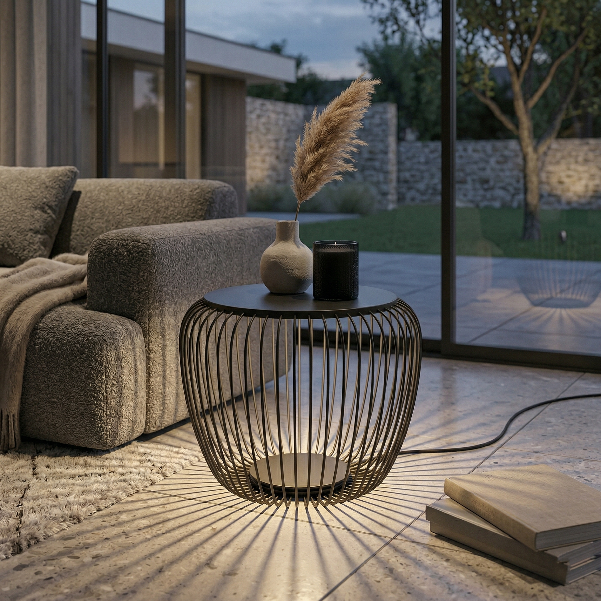 LED подова лампа масичка Riva S | 90cm | 8W | 3000K | Черна