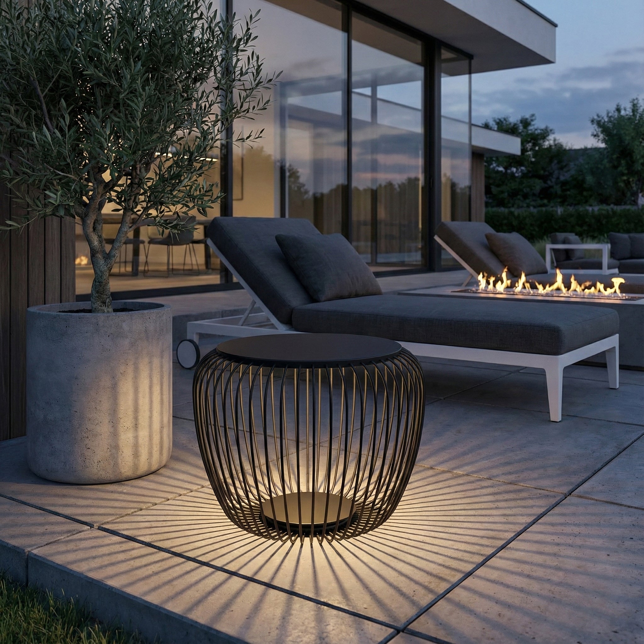 LED подова лампа масичка Riva S | 90cm | 8W | 3000K | Черна