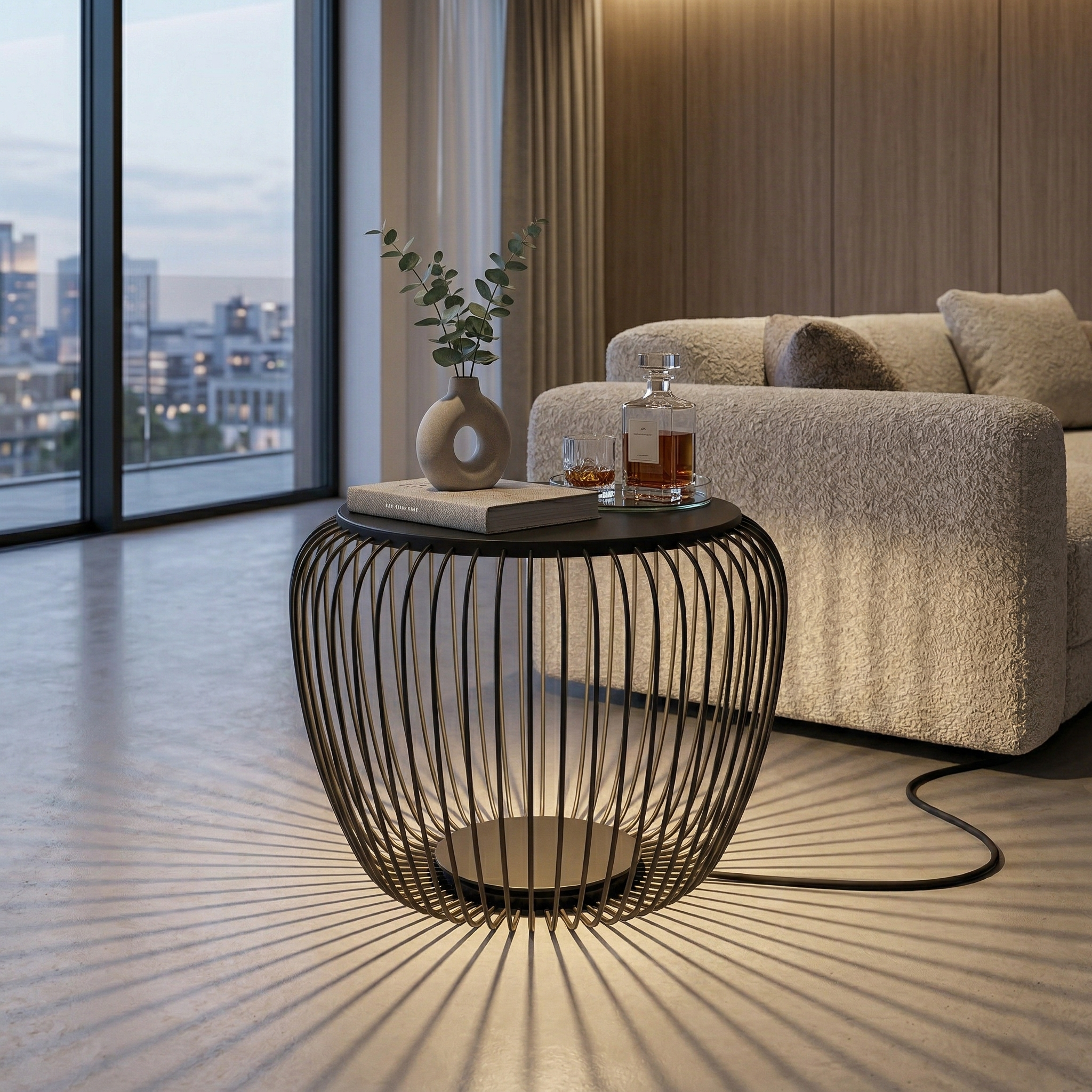LED подова лампа масичка Riva S | 90cm | 8W | 3000K | Черна