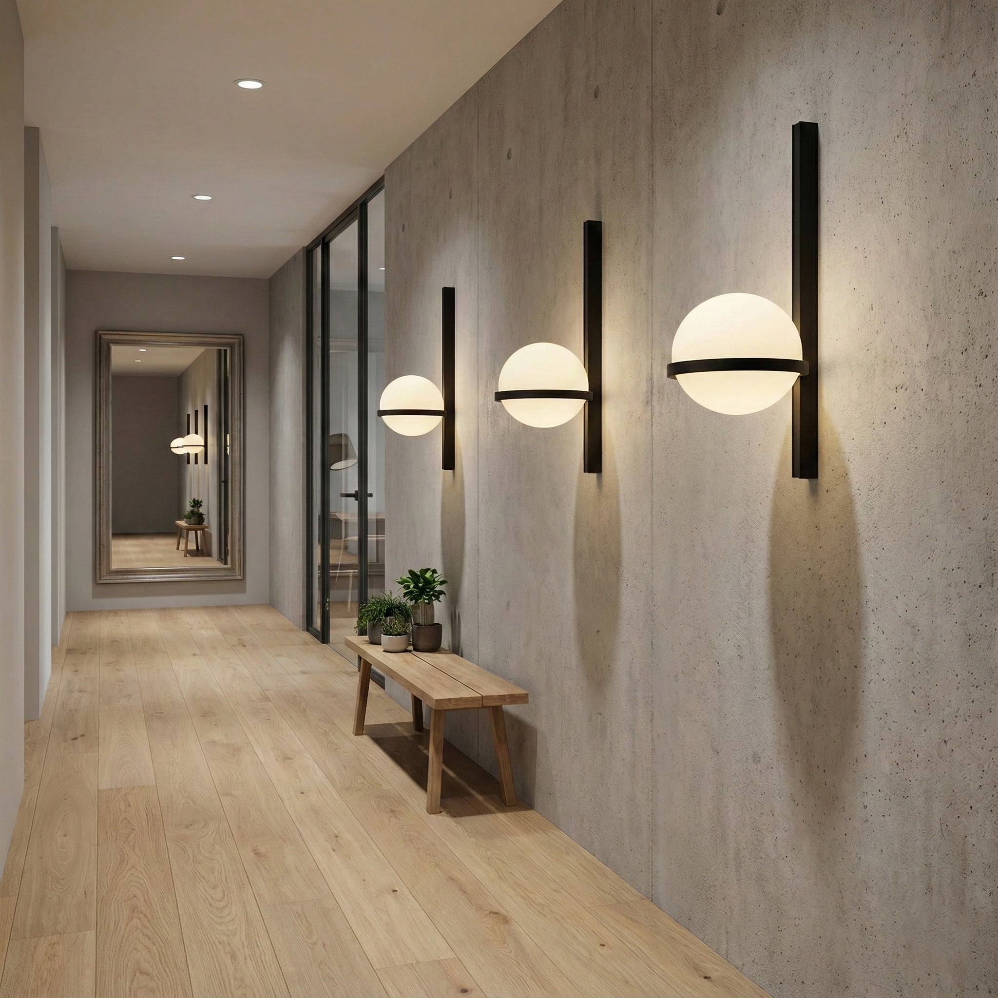 LED стенен аплик Astro Orb Wall | Сферичен | 12W | Черен