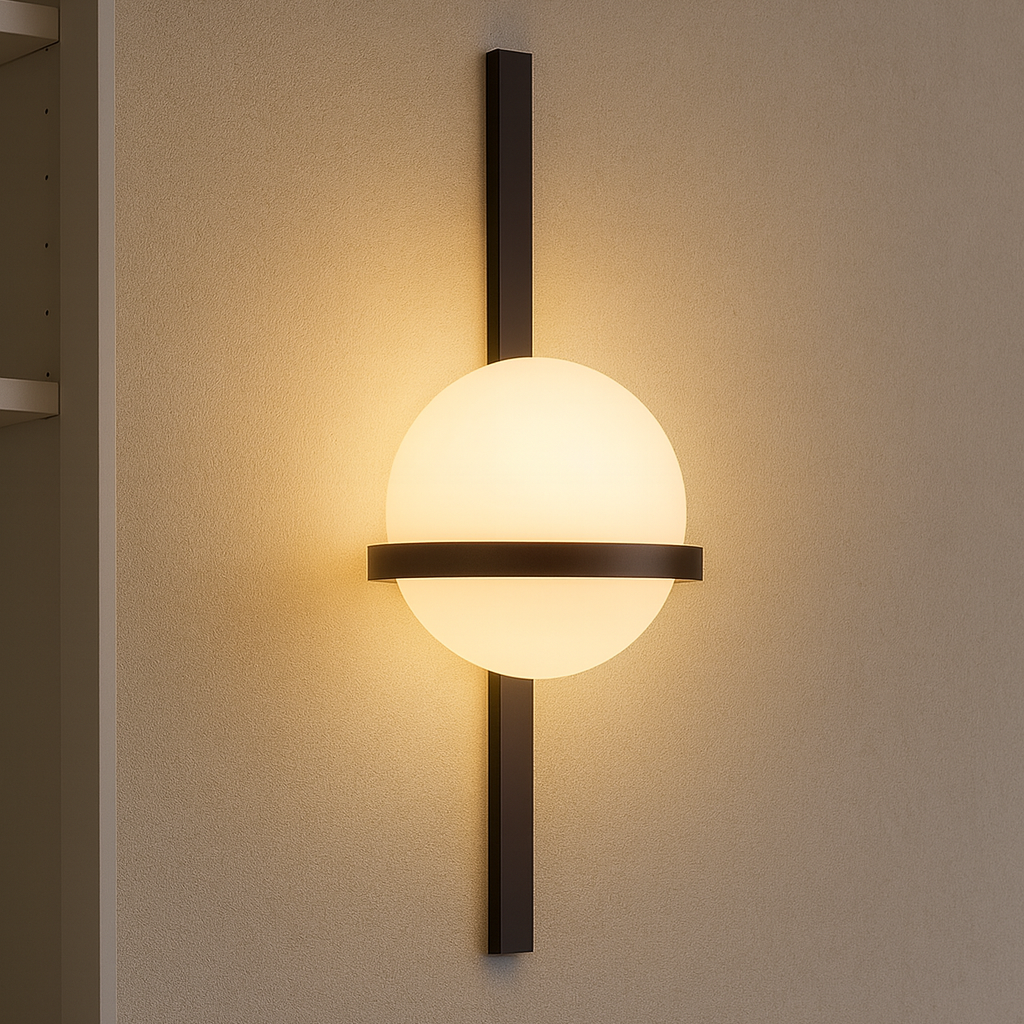 LED стенен аплик Astro Orb Wall | Сферичен | 12W | Черен