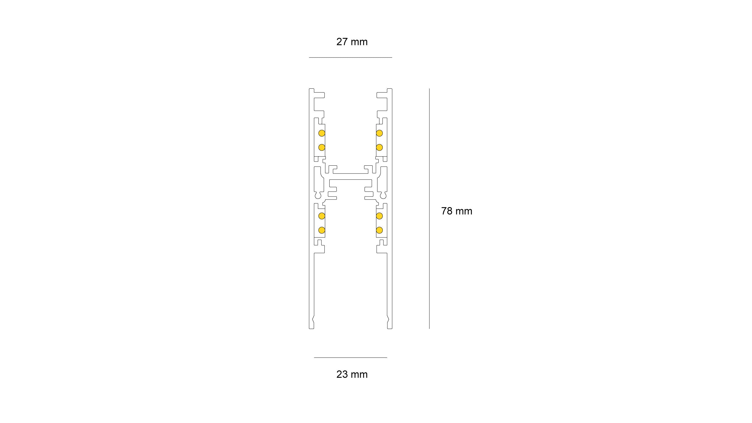 Магнитна система Magnet Line Up&Down 23mm за висящ монтаж