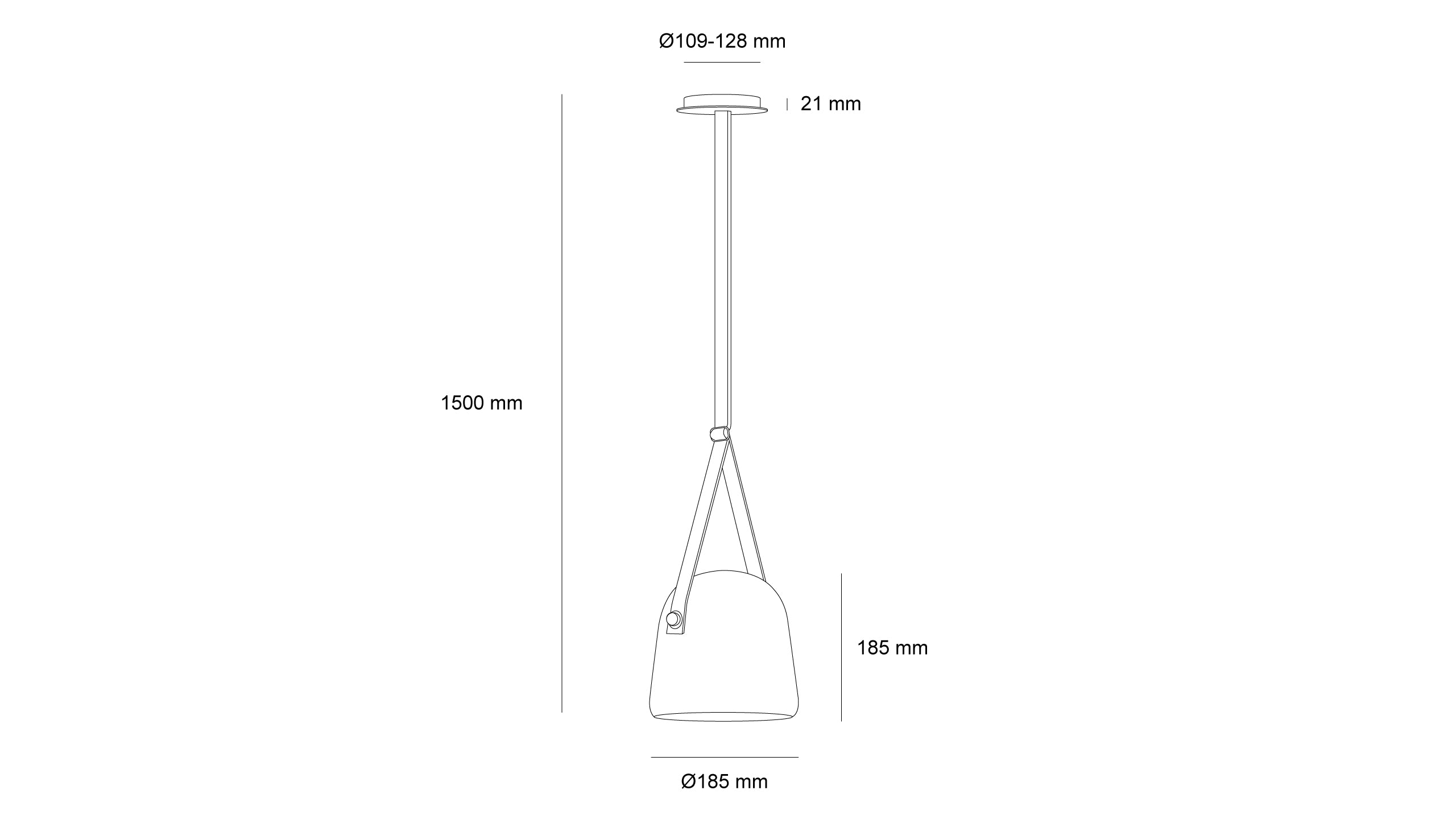 Висяща LED лампа MUNA OPAL 10W 3000K