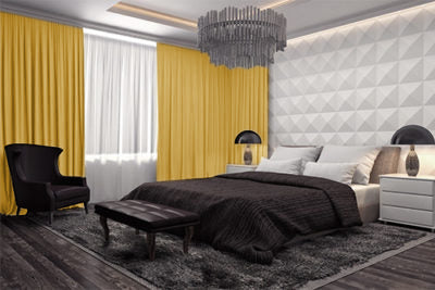 Tkanina Blackout – Color: Mustard 270 - alternate view