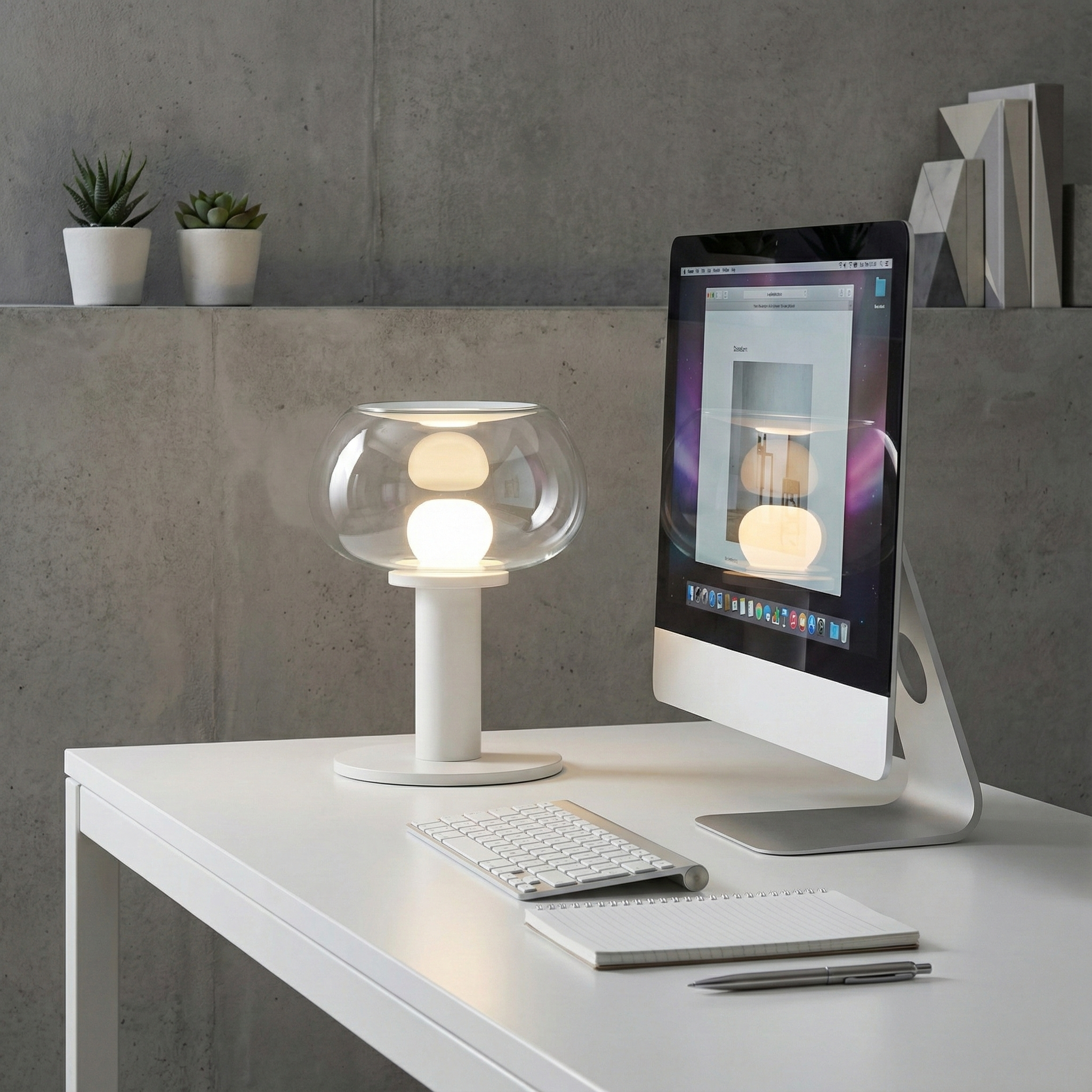Настолна LED лампа Brita Table | Тип купа | 3000K | 12W | Тъч димиране