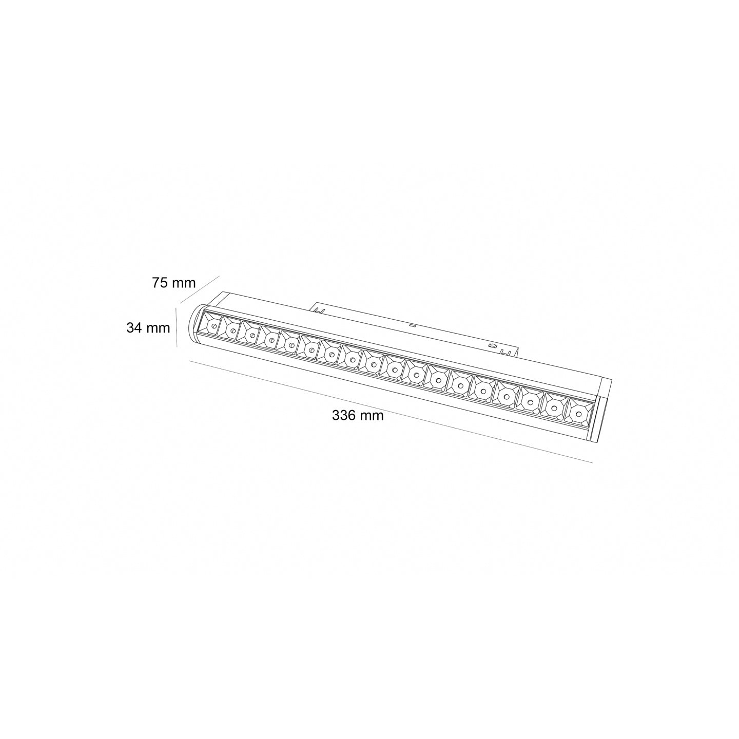 Осветителен модул Dark Round AJ за магнитна система 23 mm OM Slim
