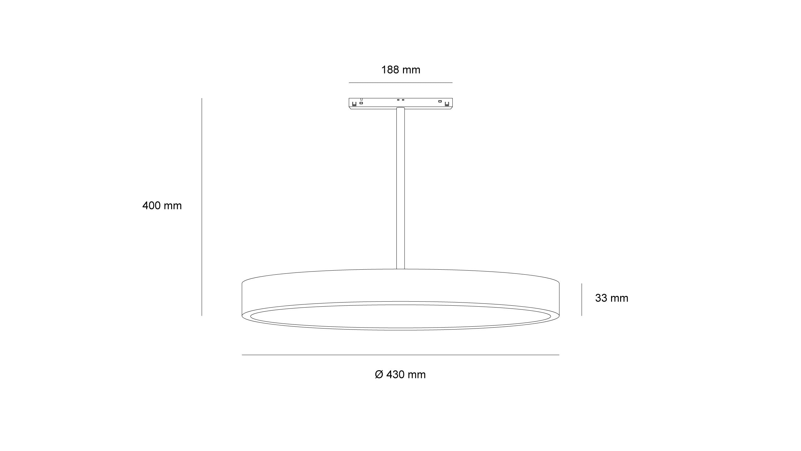 Осветително тяло David Magnet 30W за магнитна система 23 mm
