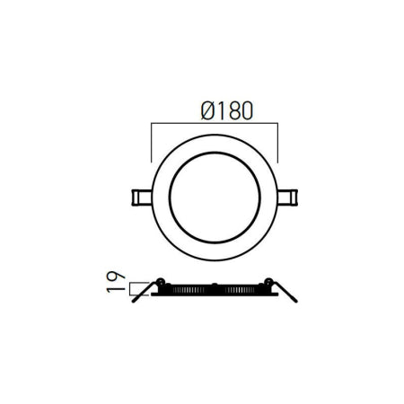 LED панел ARELUX FTR180NW MWH