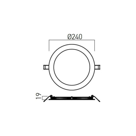 Панел Arelux xflat_round FTR240WW MWH