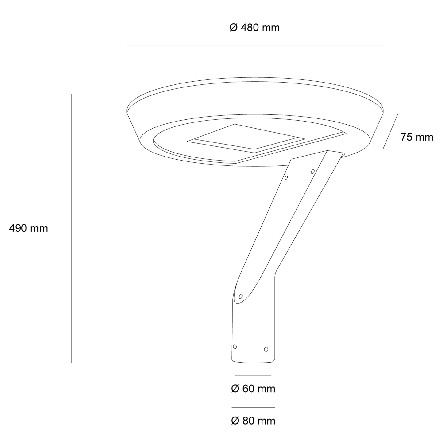 Парково LED тяло Verona | 100W | 4000K | IP65