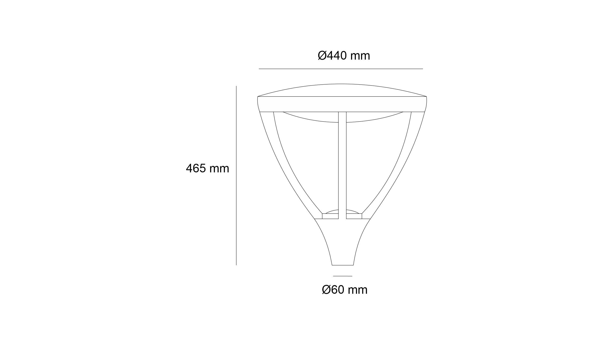 Парково LED тяло HORN | 60W | 4000K | IP65 | 46.5cm