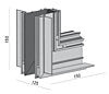 Рохова свързваща секция 90° за XTRIM M RECESSED