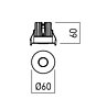 Вграждаемо осветително тяло Arelux PX01UWW MBK/BK