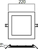 Панел xflat_square 22W