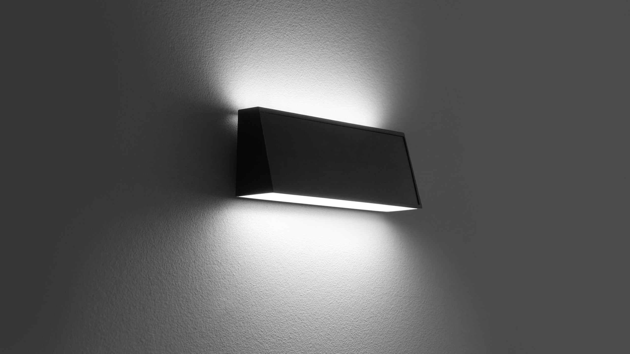 Соларен фасаден LED аплик Tilt | Двупосочна | Черен