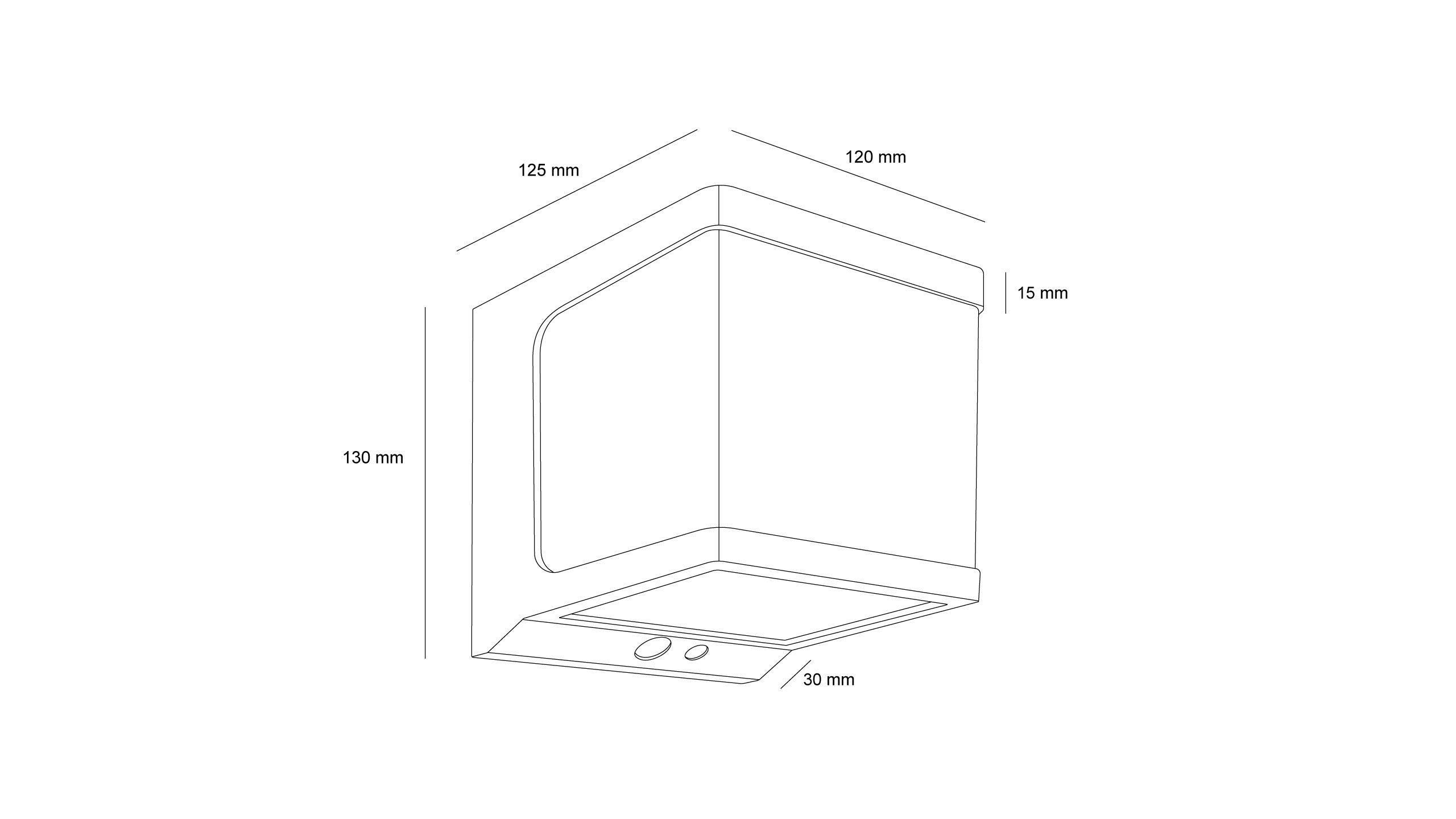 Соларен LED аплик със сензор за движение Grid | 1.5W | 4000K | IP65
