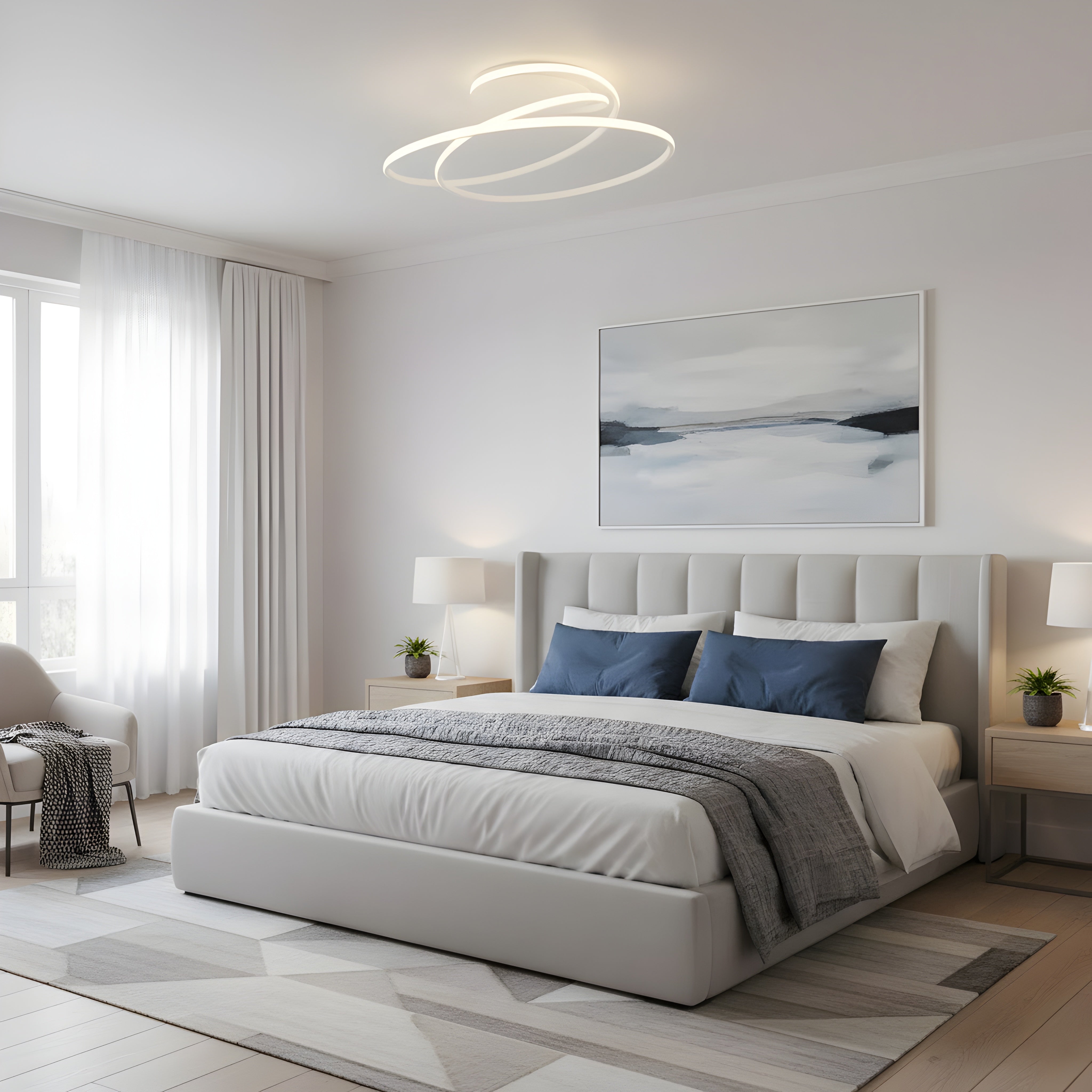 Спирален LED плафон Spiral C | 3-CCT | 40W | Матово бял
