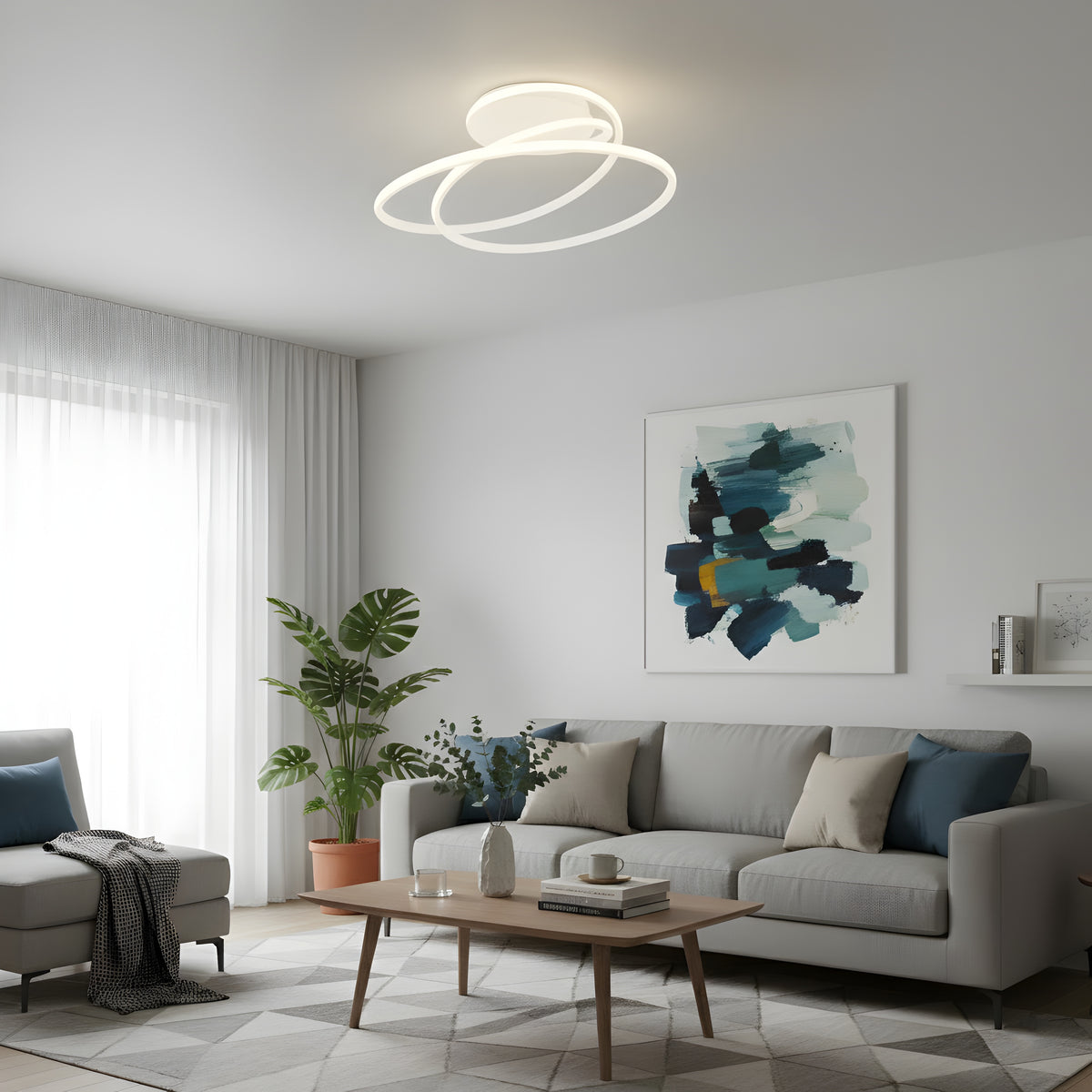 Спирален LED плафон Spiral C | 3-CCT | 40W | Матово бял