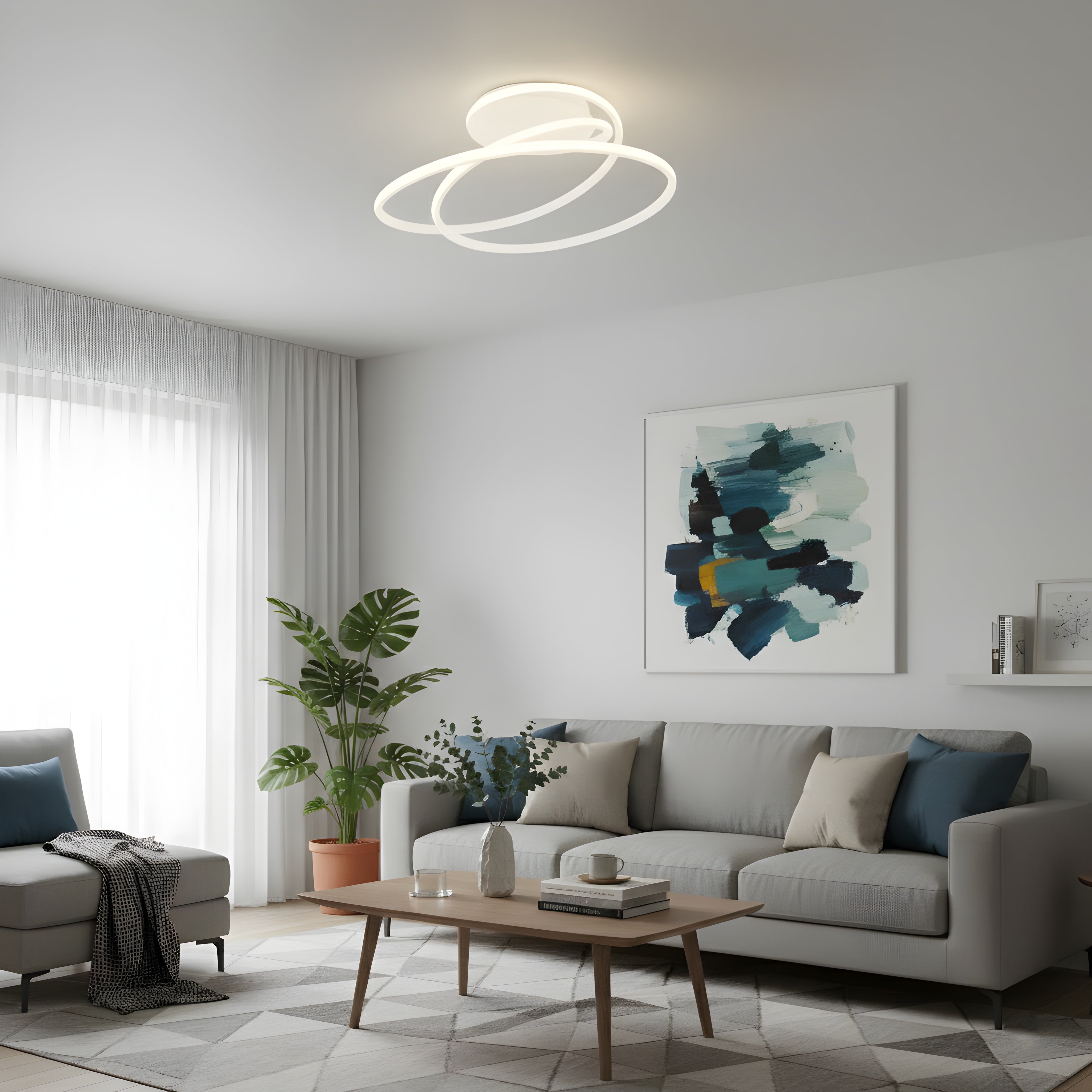 Спирален LED плафон Spiral C | 3-CCT | 40W | Матово бял