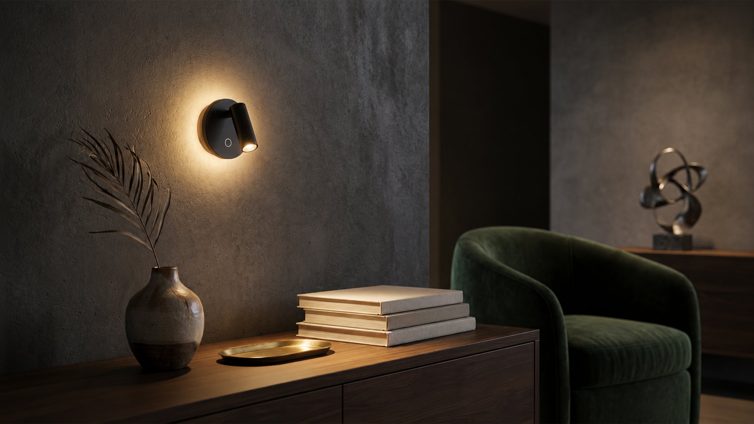 Стенен LED аплик Genius с четец и индиректна светлина | 3000K