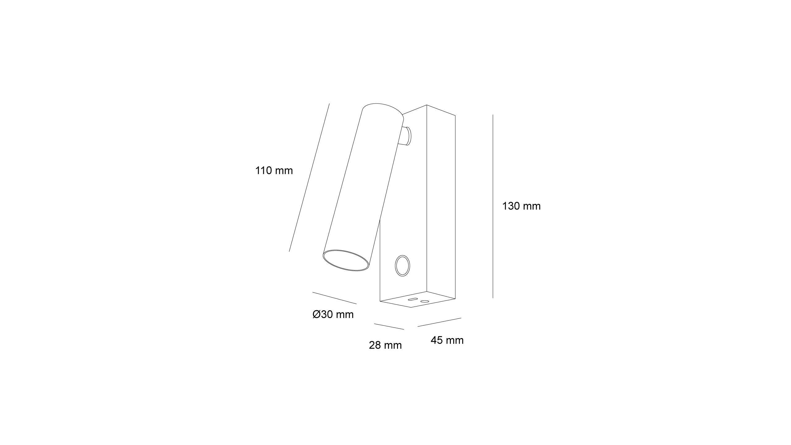 Стенен LED аплик Node | Type-C | Димиране | 3000K