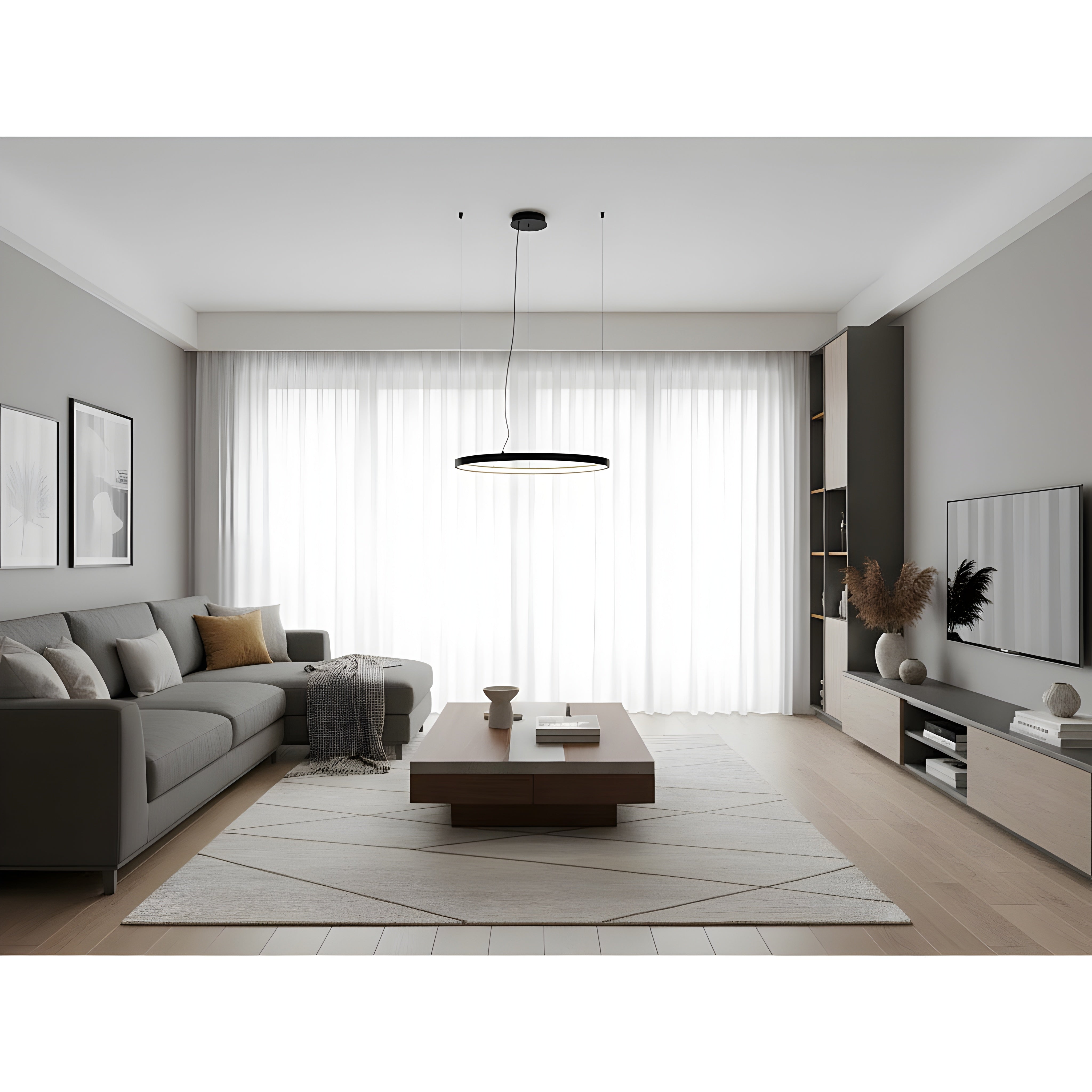 Висящ кръгъл LED полилей Ringo – Ø659 mm, 3000K, 30W