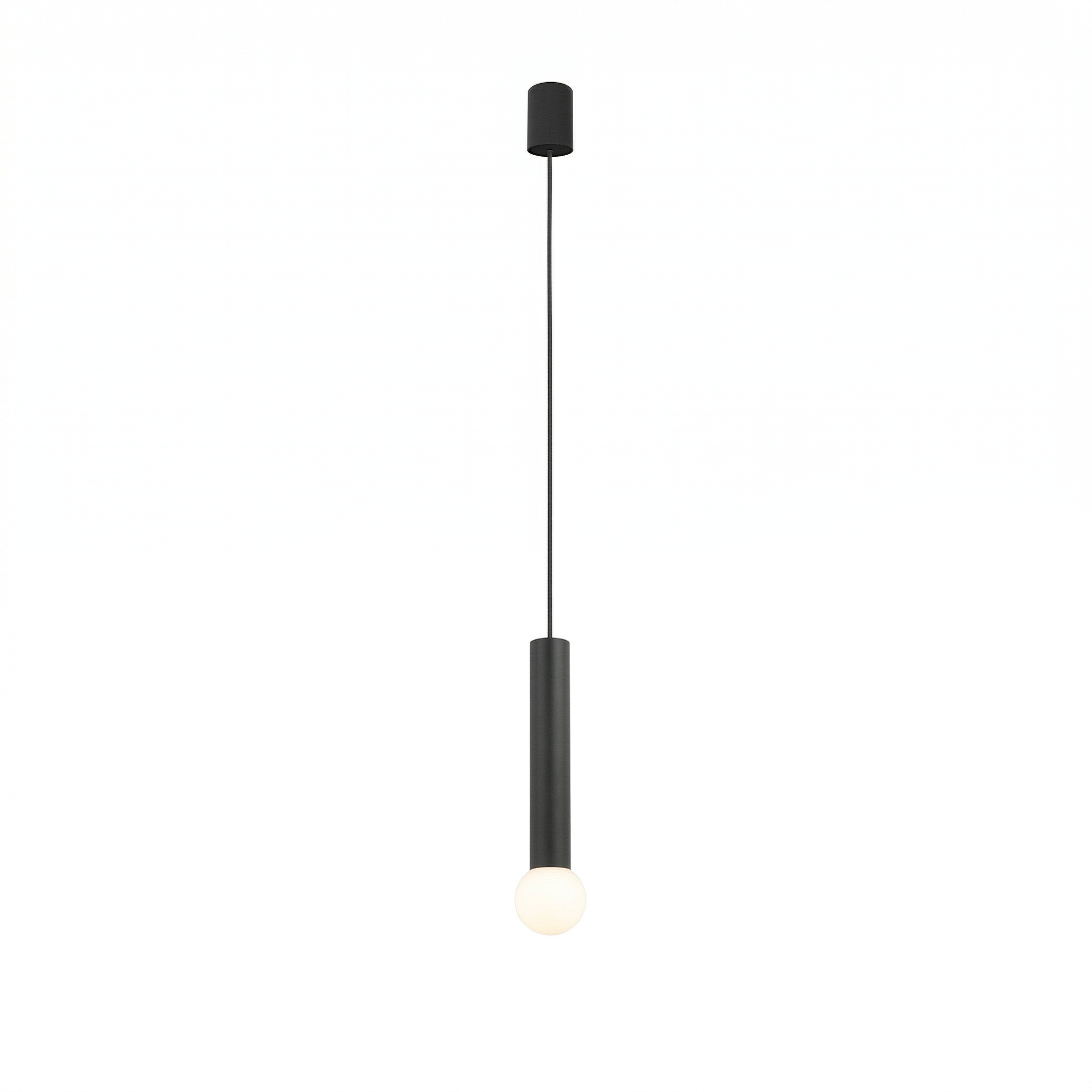 Висящ LED пендел Baton Black M | 130cm | Черен | 10W | E27
