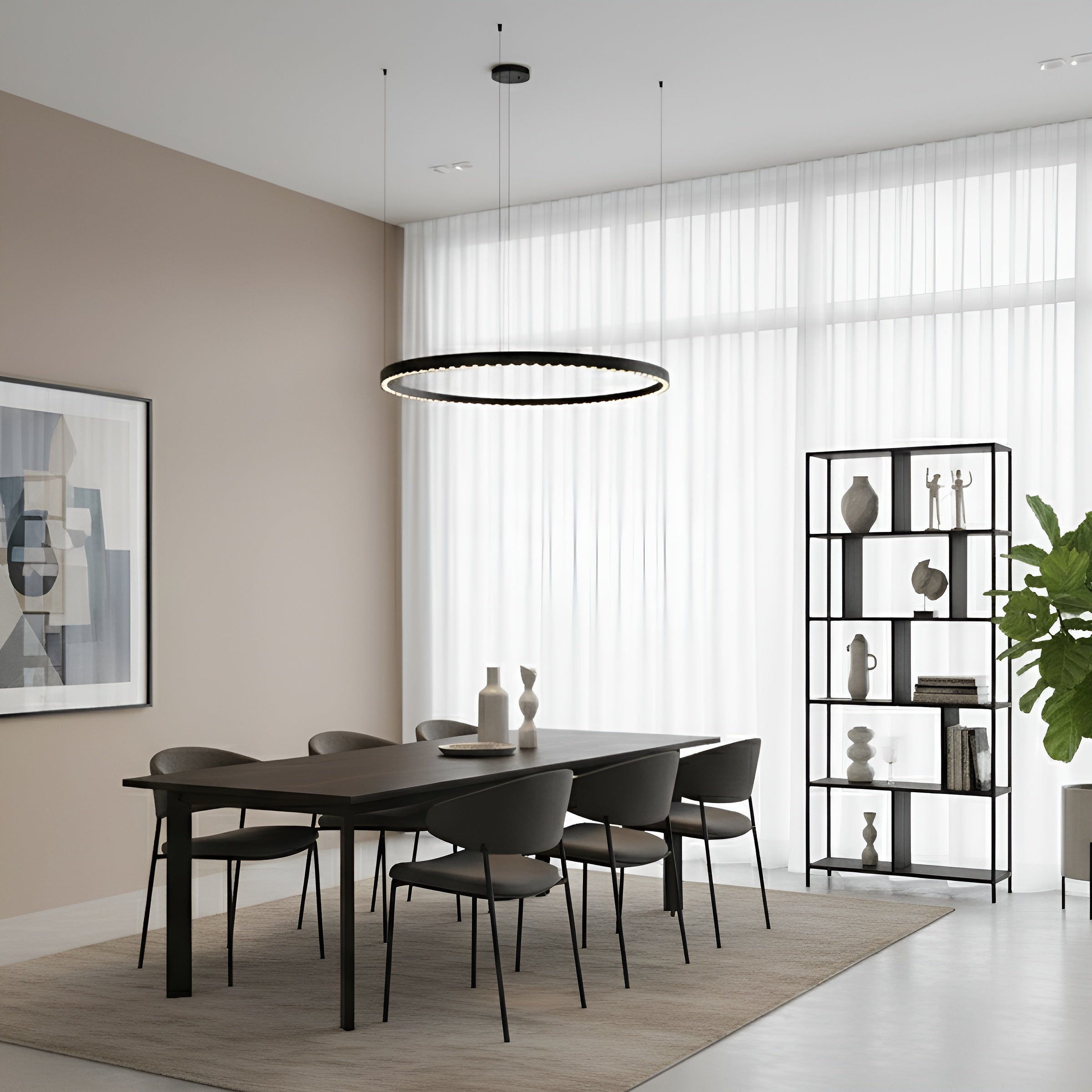 Висящ LED полилей Cool Dark | Кръгла форма | Насочена светлина
