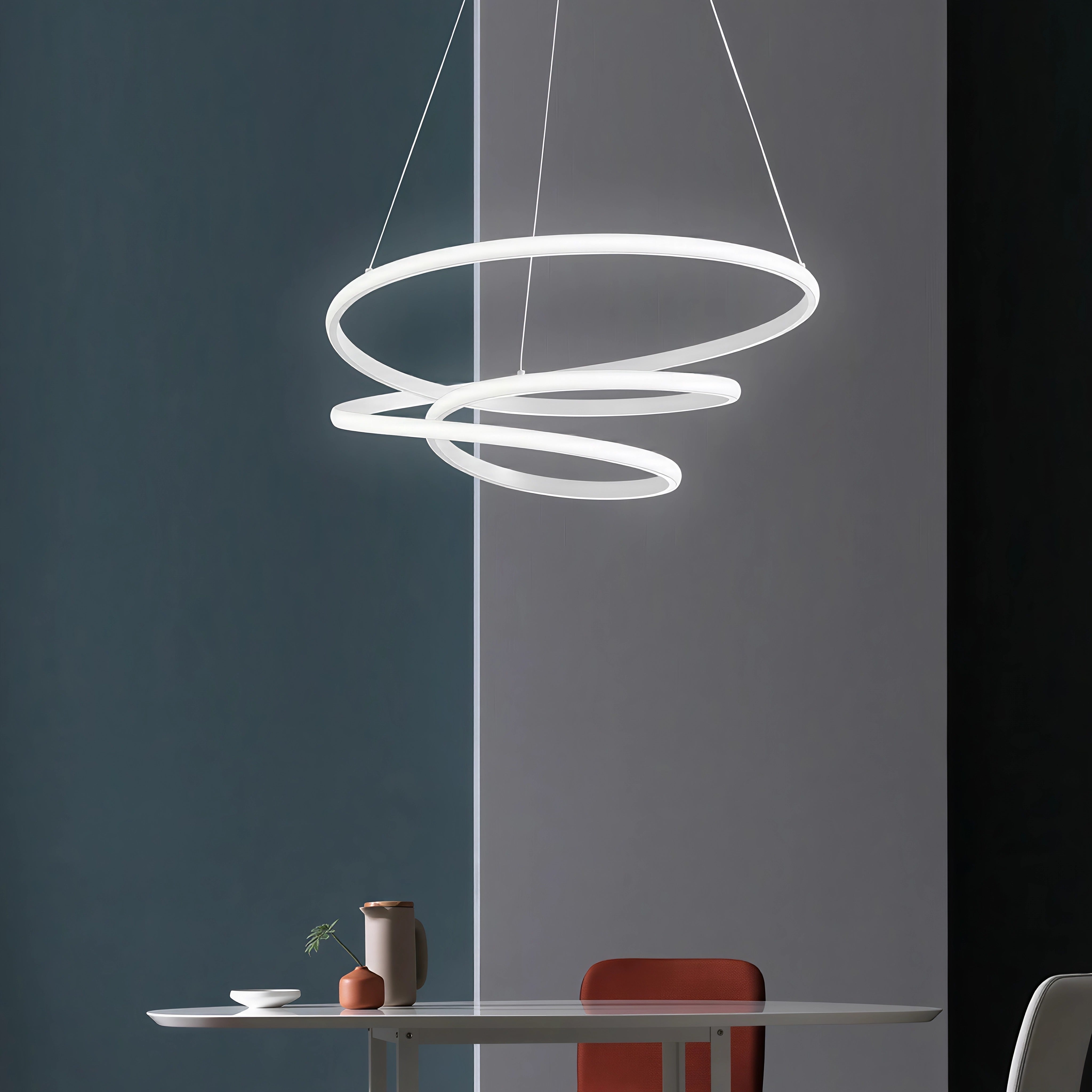 Висящ LED полилей Spiral D | Тройна спирала | 3-CCT | 40W