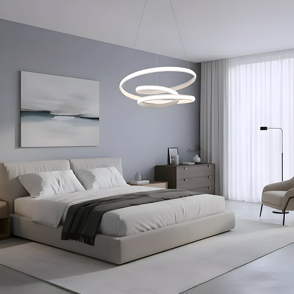 Висящ LED полилей Spiral D | Тройна спирала | 3-CCT | 40W