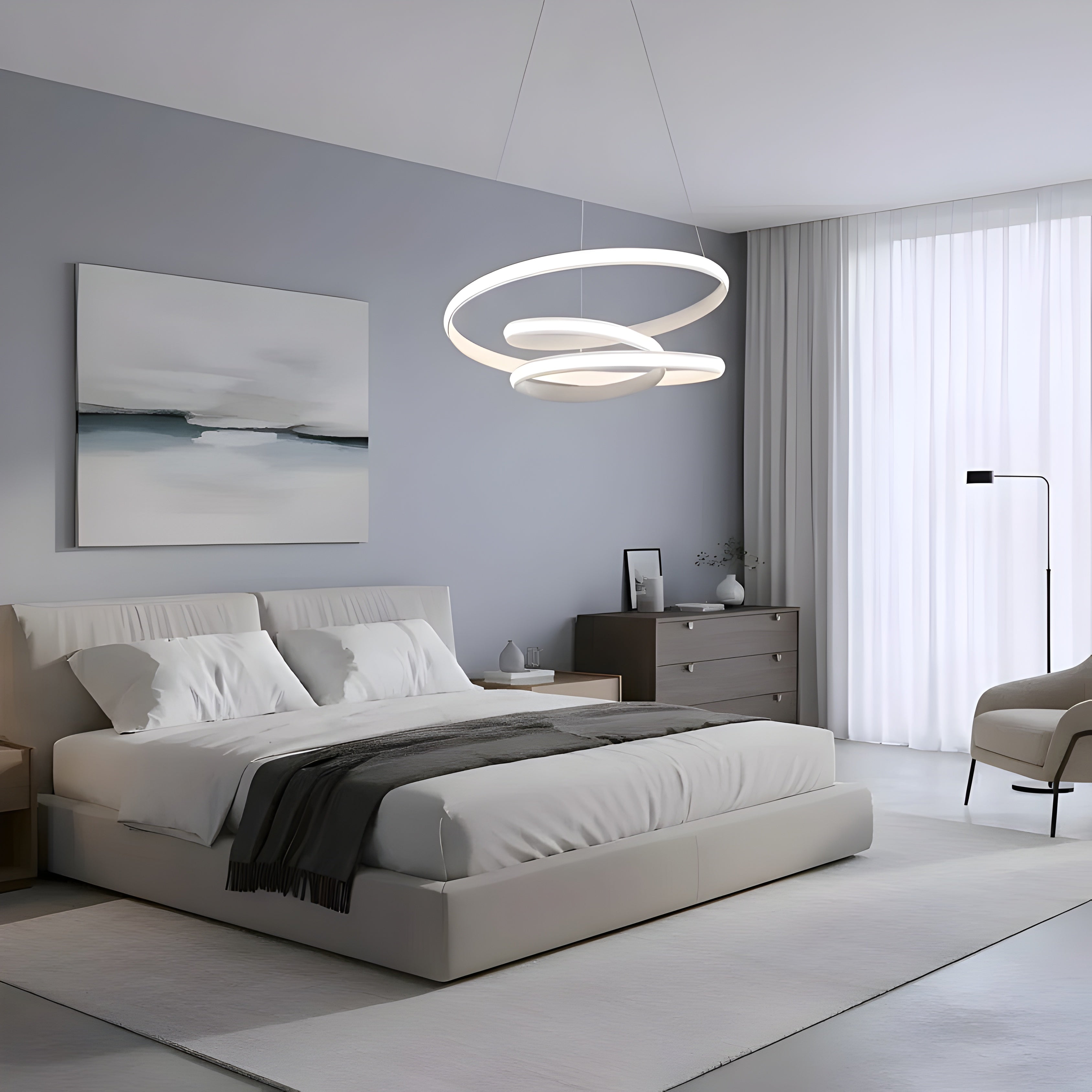 Висящ LED полилей Spiral D | Тройна спирала | 3-CCT | 40W
