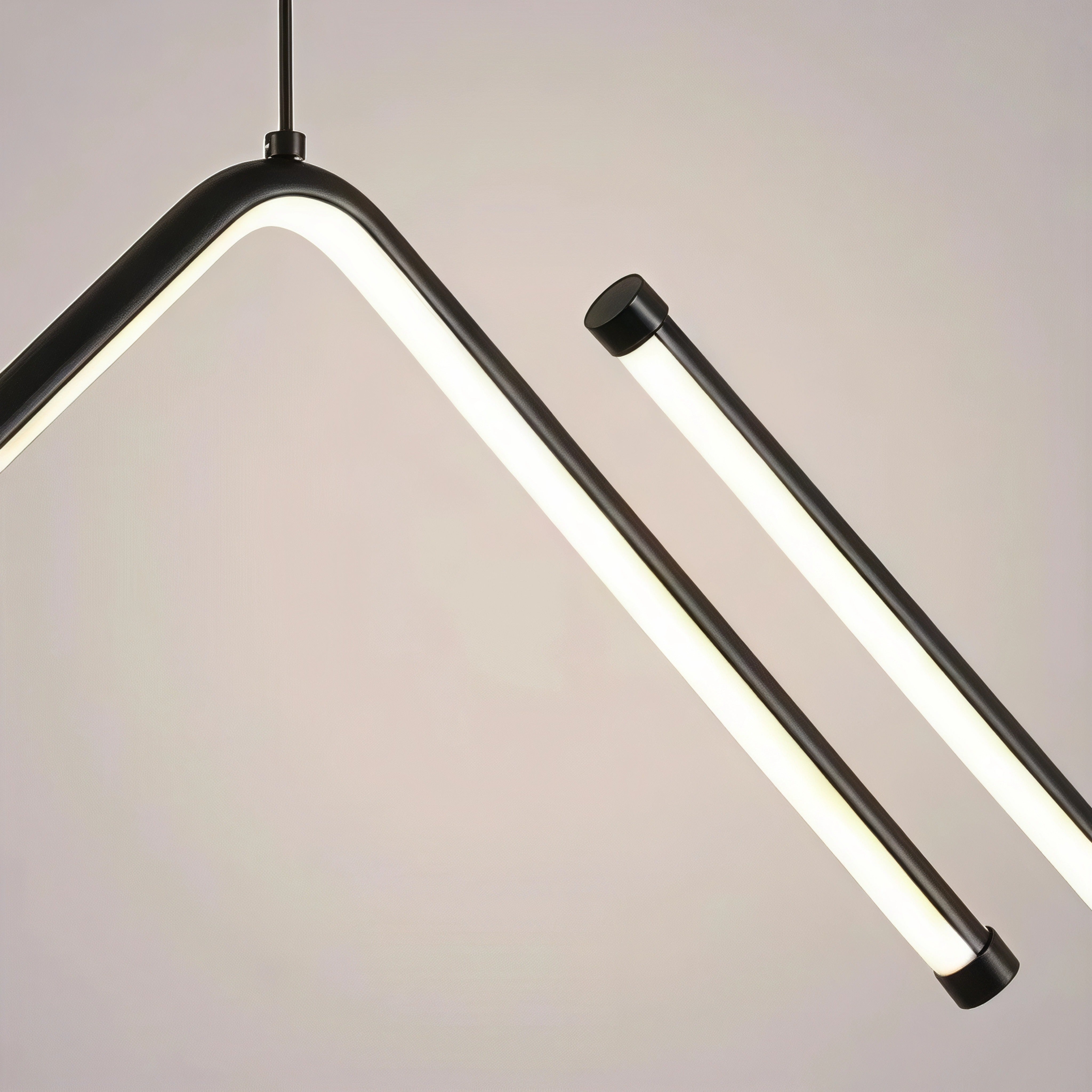 Висящ LED полилей Wave | Вълнообразна форма | 90cm | 24W