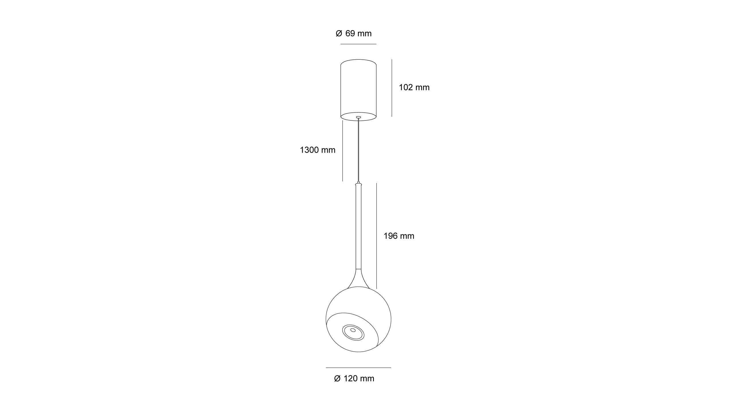 Висящ пендел Kali Magnet Touch | Тъч димиране | 7W | 3-CCT