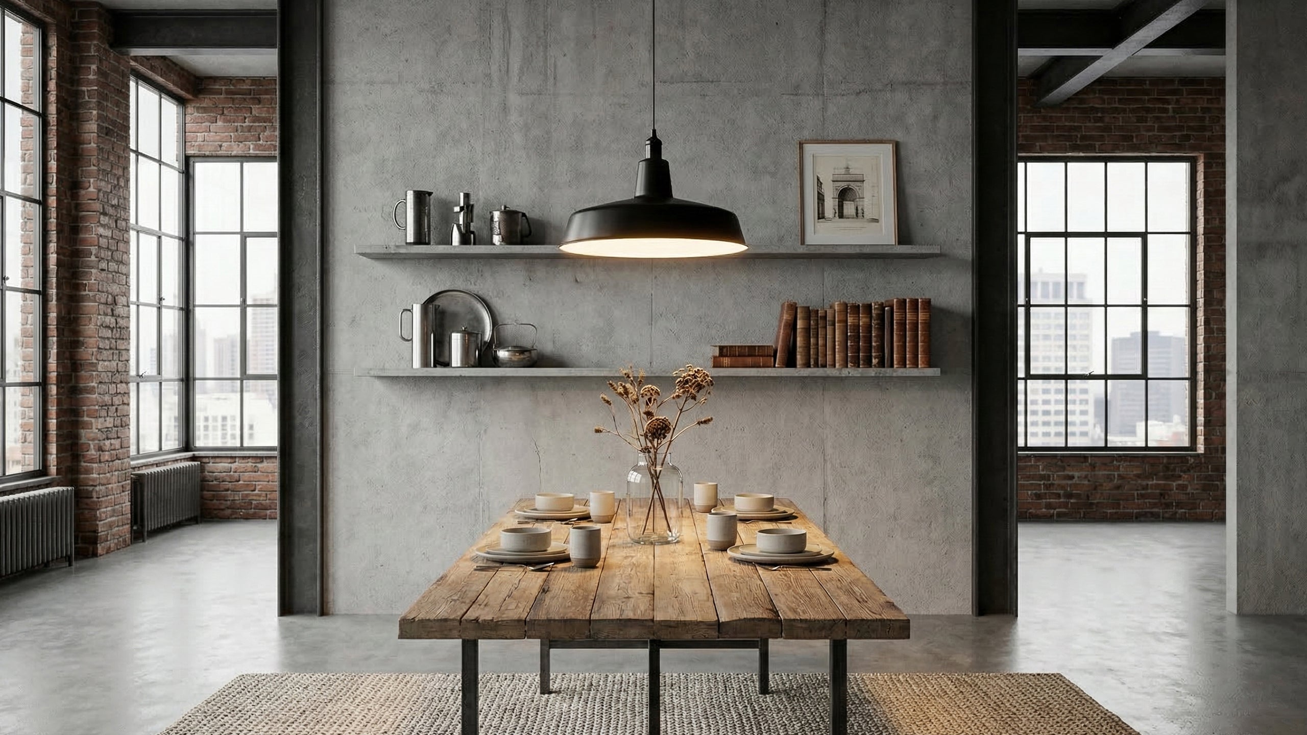 Висящ пендел Loft | Индустриален дизайн | Черен | Ø41cm | IP20 | E27