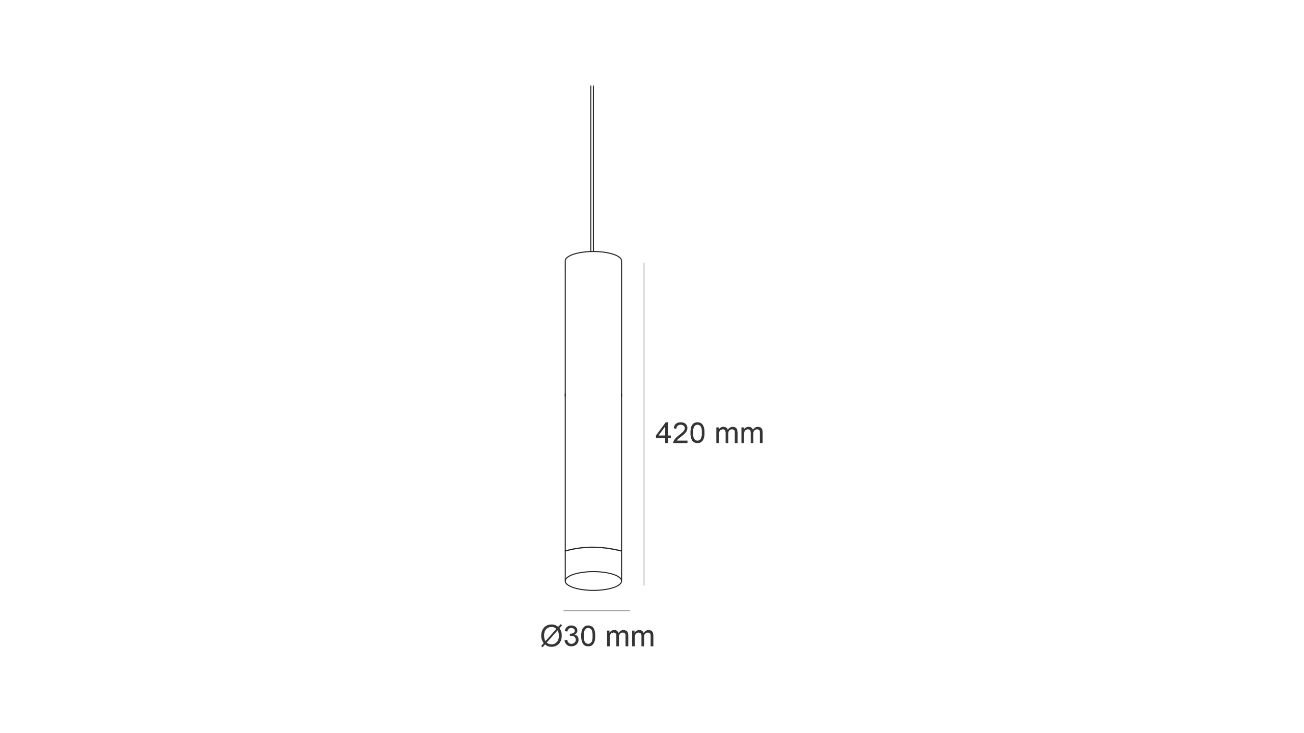 Висящ цилиндричен LED пендел Pipe за магнитна система 23 mm