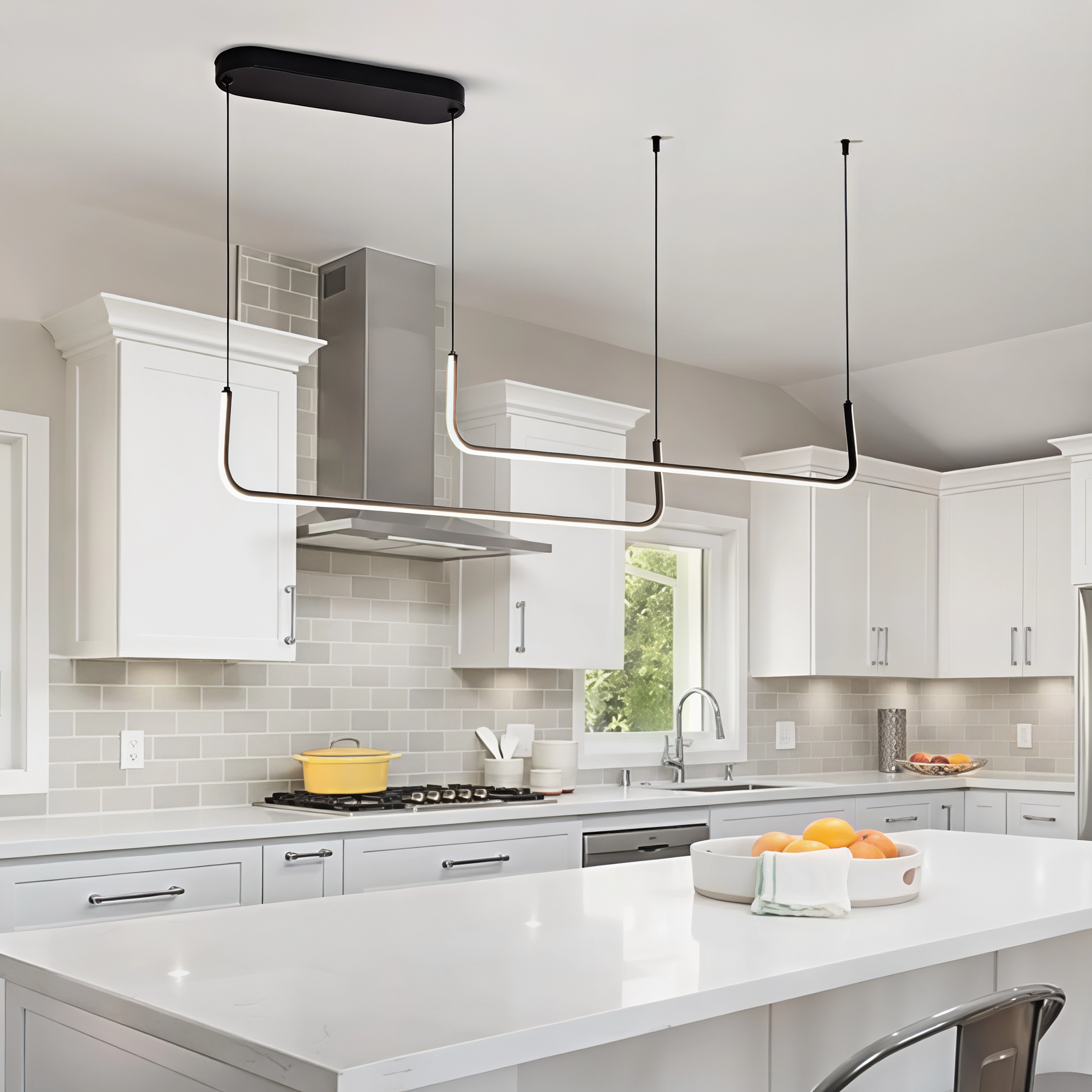 Висяща двойна линейна LED лампа Swing Ceiling | 24W | 3000-6000K