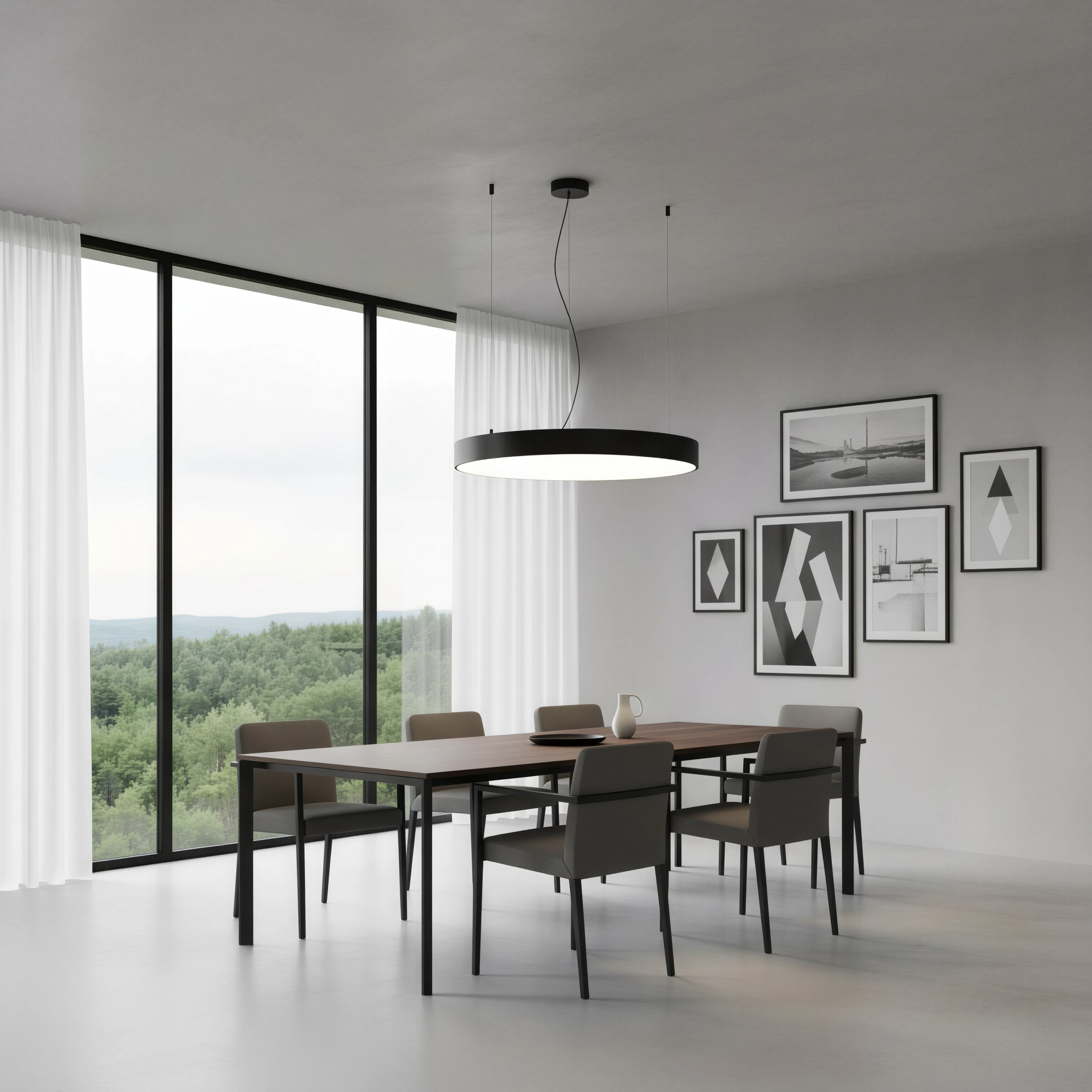Висяща кръгла LED плафониера Veny XL | Ø80–120cm | 3000-4000K