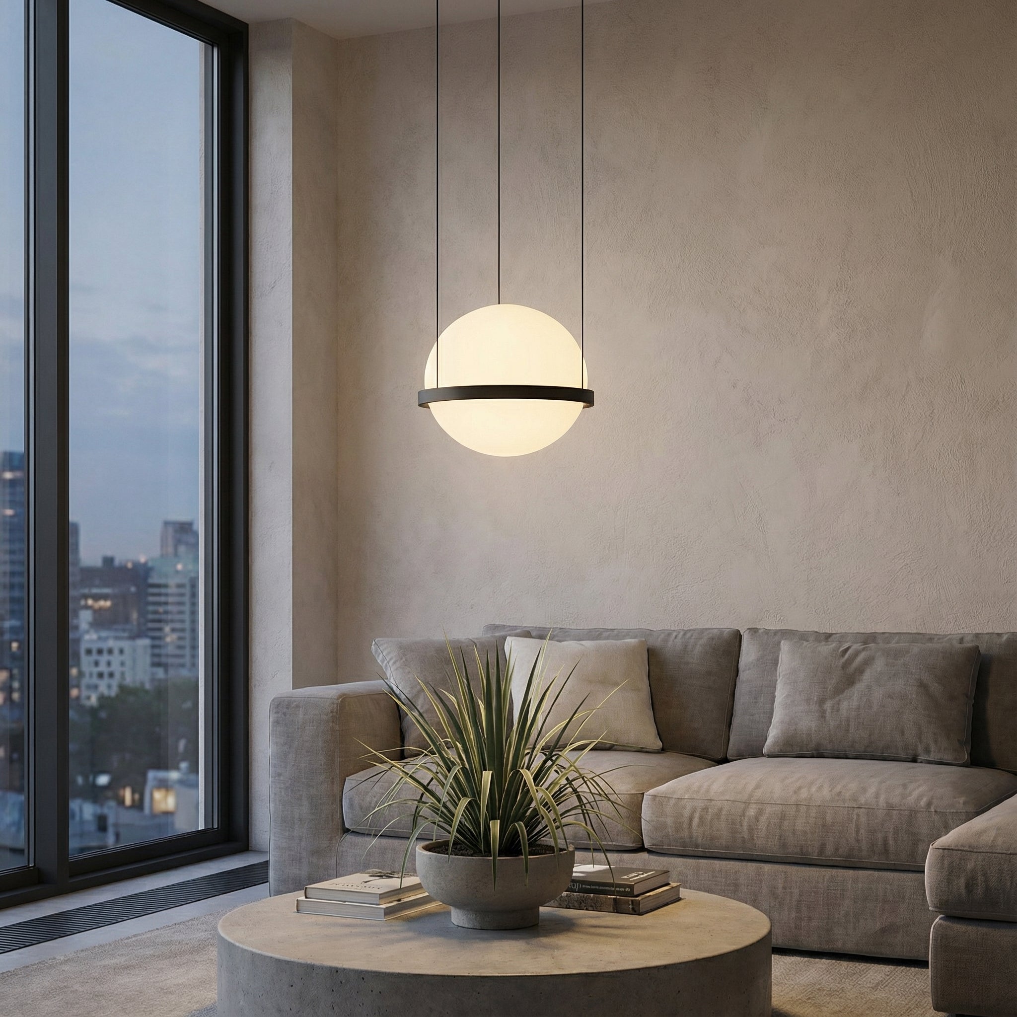 Висяща LED лампа Astro Orb | Сферична | 12W | Черна