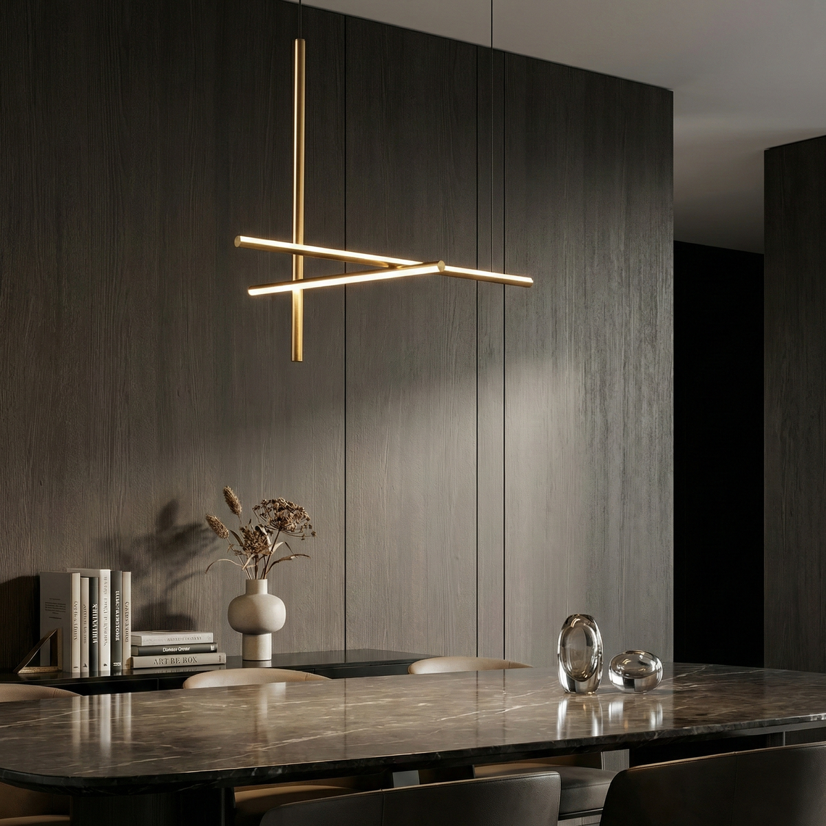 Висяща LED лампа Linear M | 21W | 3000K | Златист - alternate view