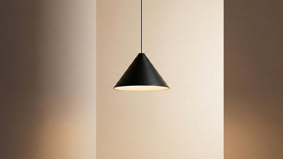Висяща LED лампа Radiant PS | Конусовидна | 400mm | 9W | Черна